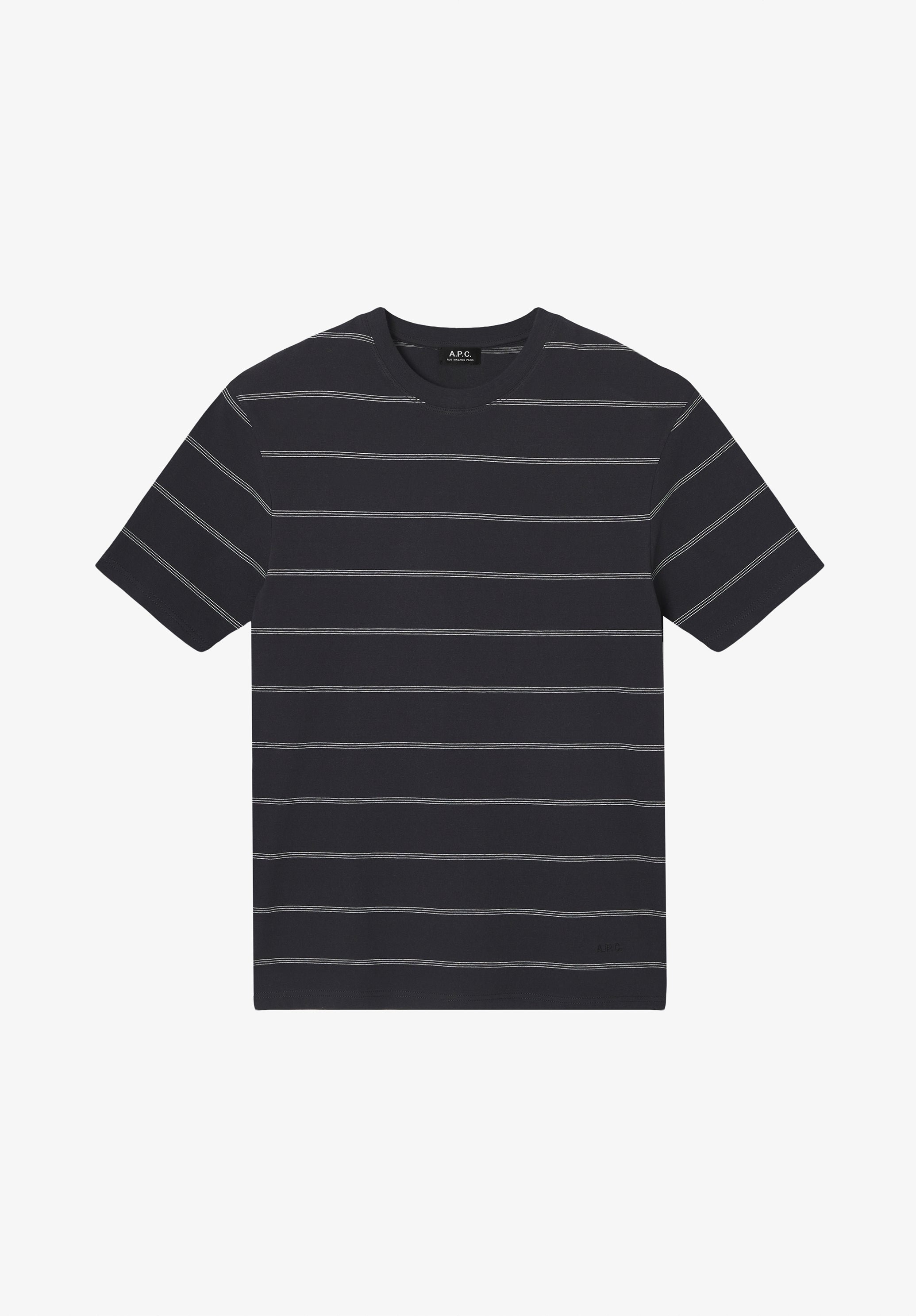 A.P.C. Streifen T-Shirt schwarz Bio-Baumwolle
