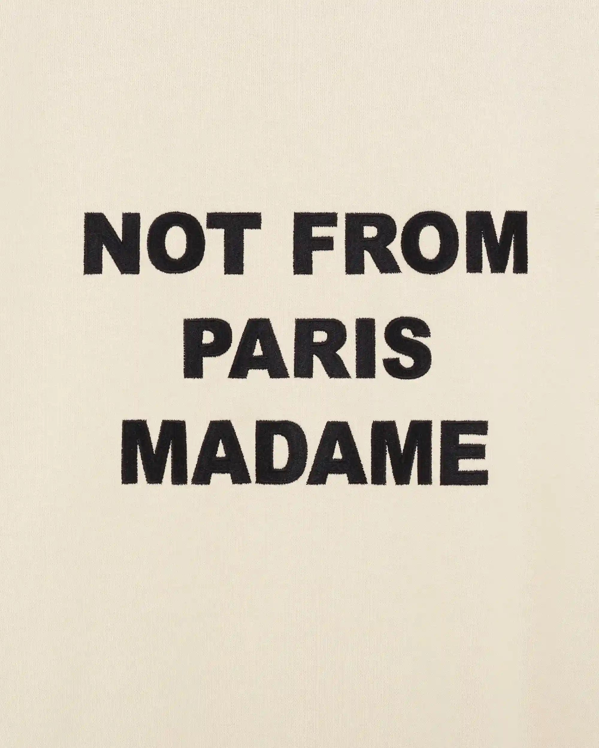 Drôle De Monsieur Le Sweatshirt Slogan Pullover Beige Baumwolle