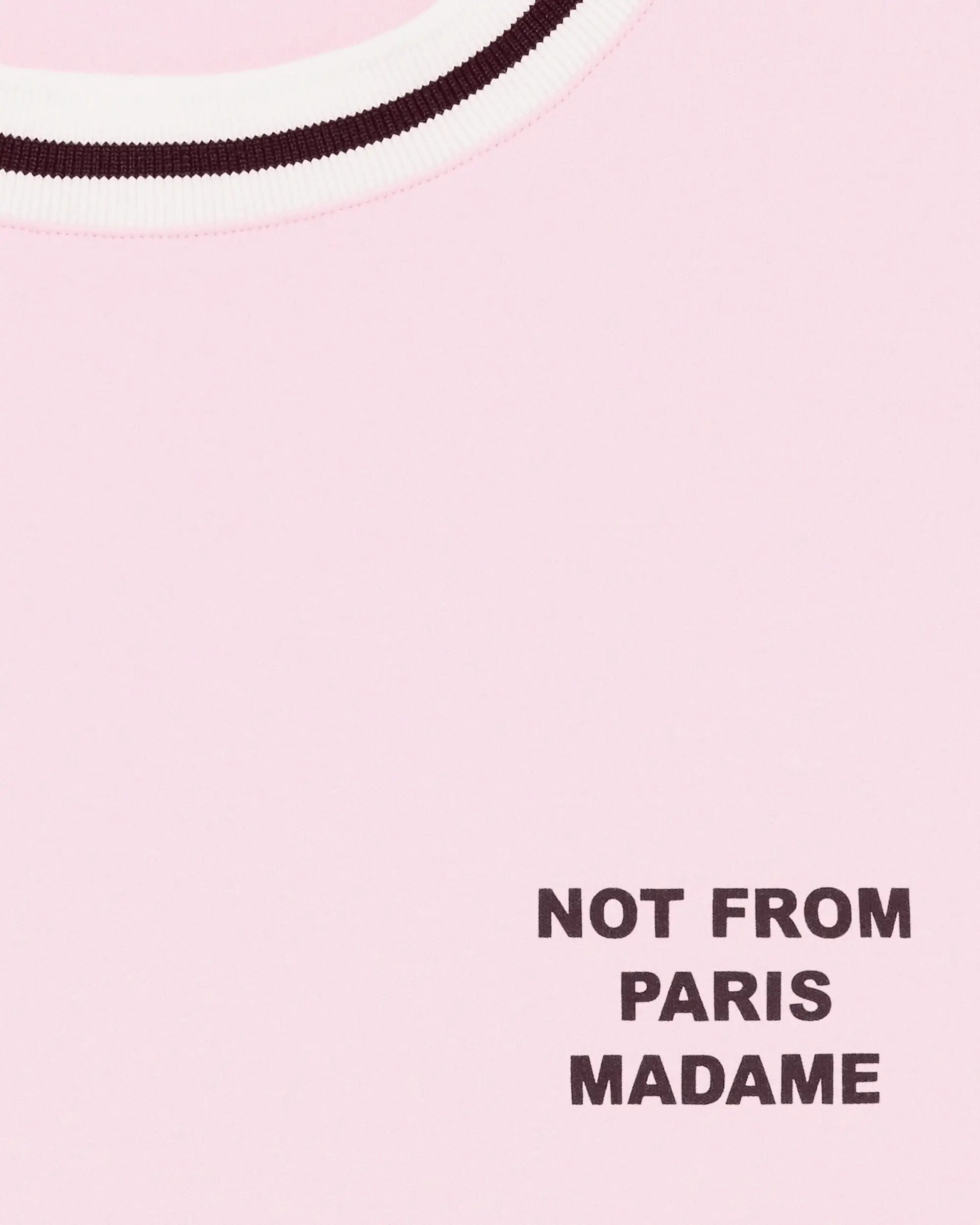 Drôle De Monsieur Slogan Sport T-Shirt Baumwolle Rosa