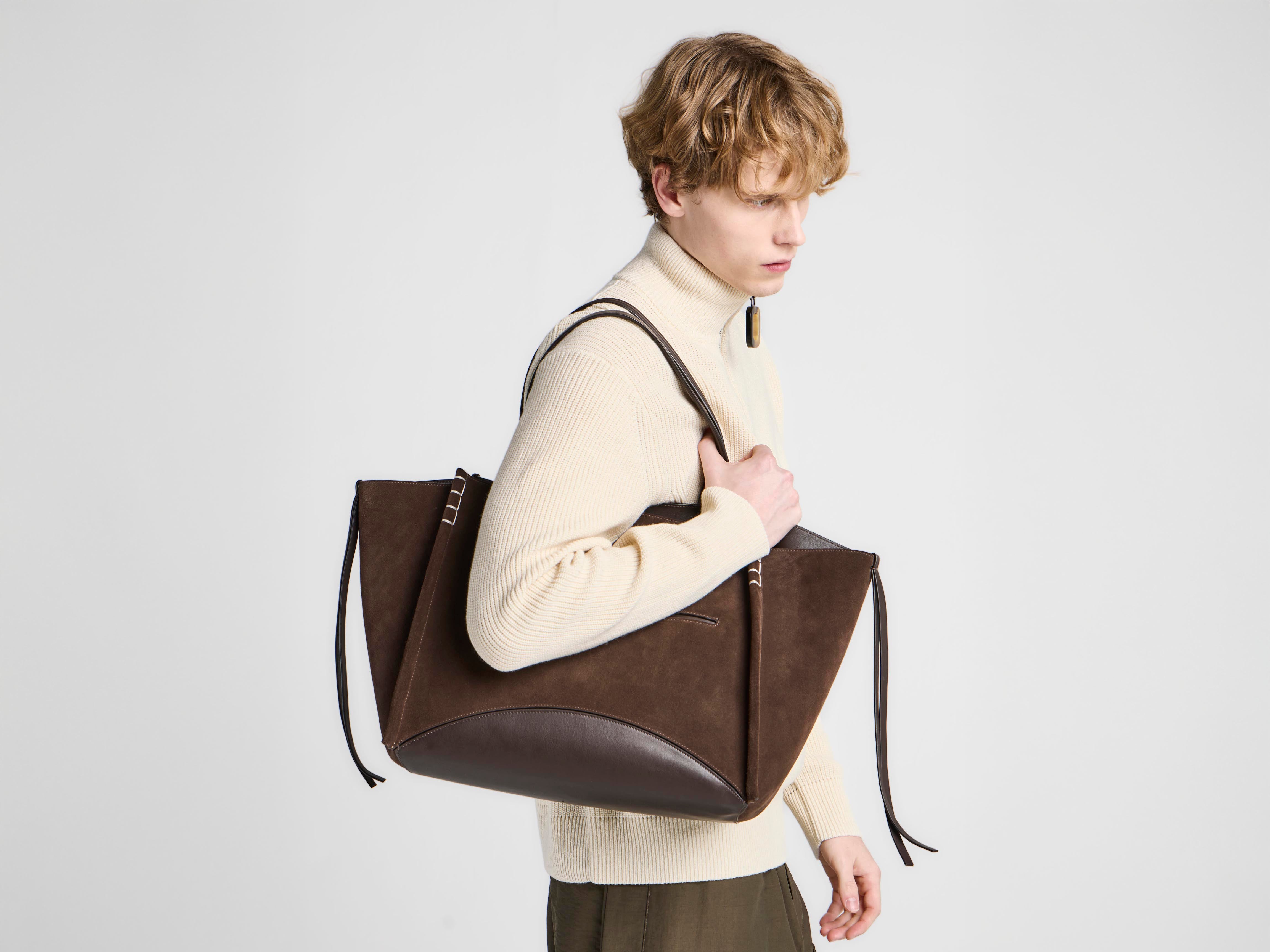 J.W.Anderson Loafer Cabas Tasche Braun Wildleder