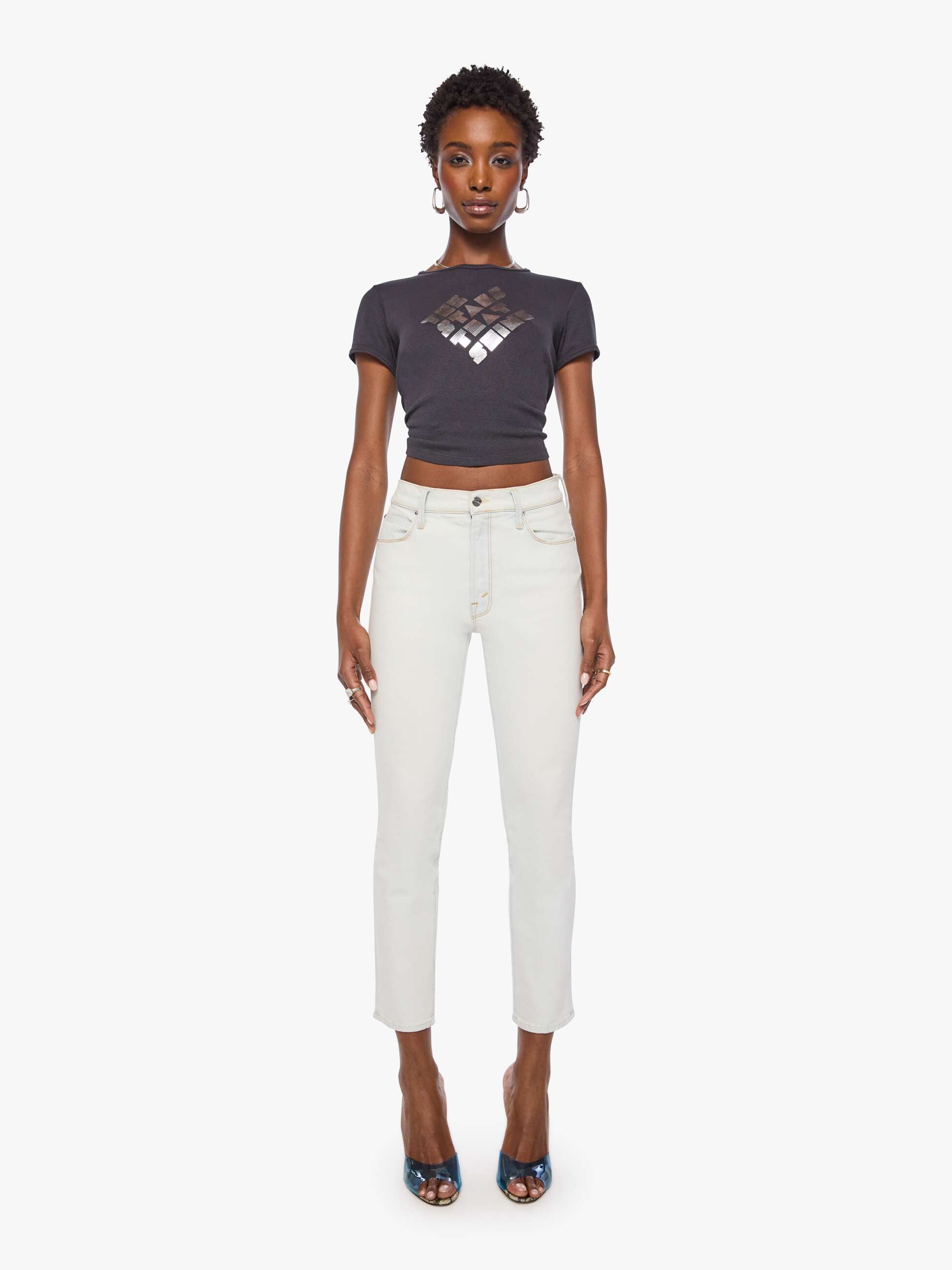 Mother Denim Mid Rise Dazzler Ankle Jeans Hairspray