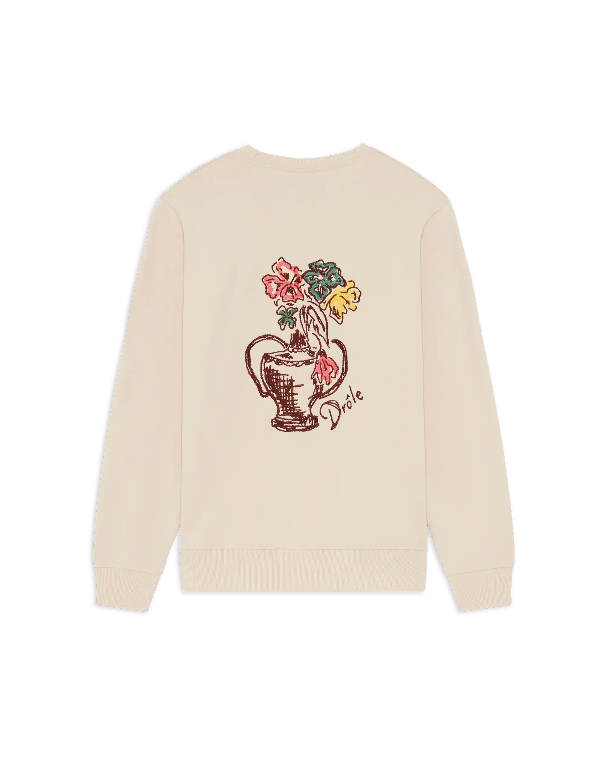 Drôle De Monsieur Sweatshirt Vase Havana beige Baumwolle