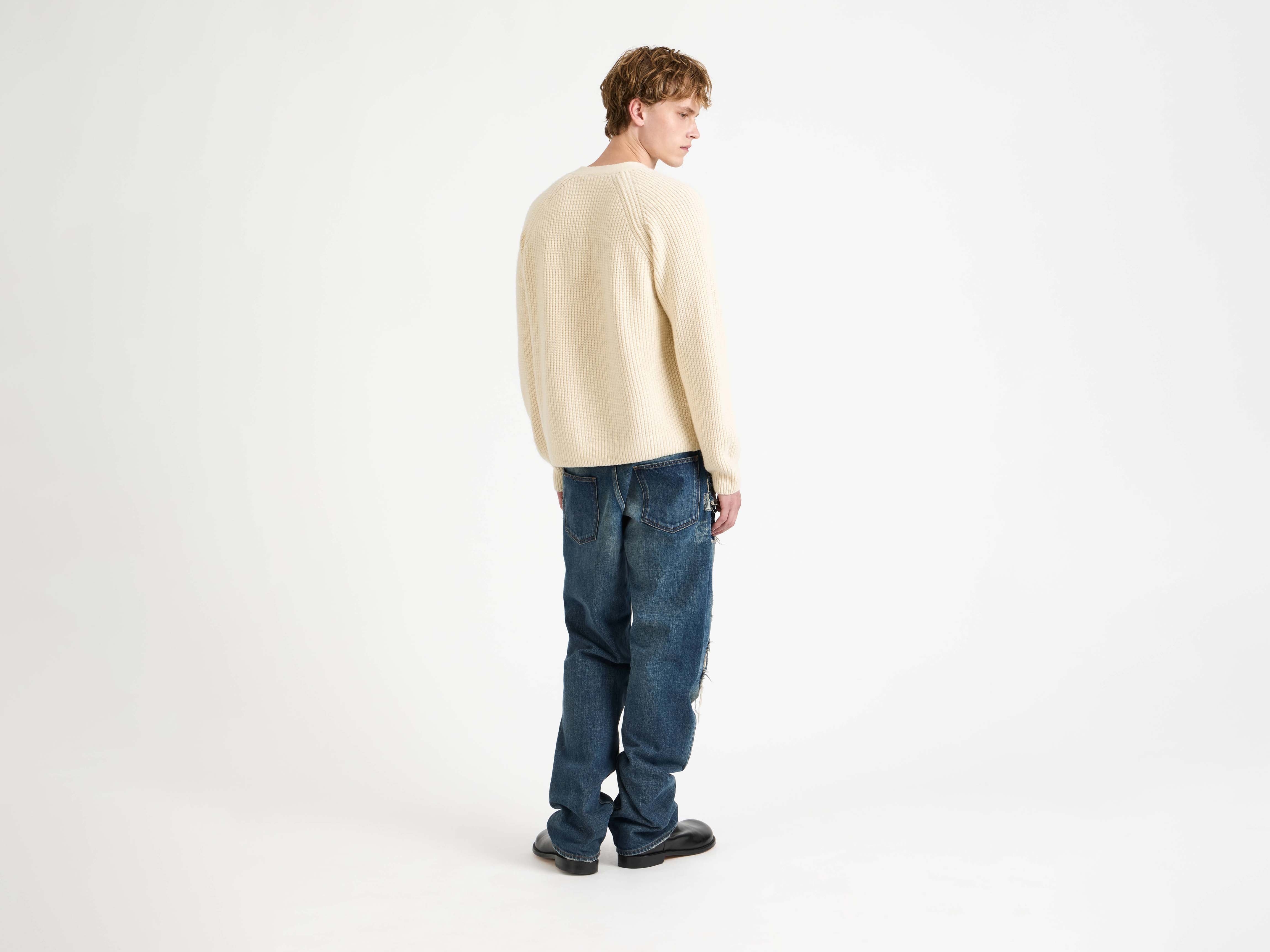 J.W.Anderson V-Neck Cardigan Ivory Herren Yak