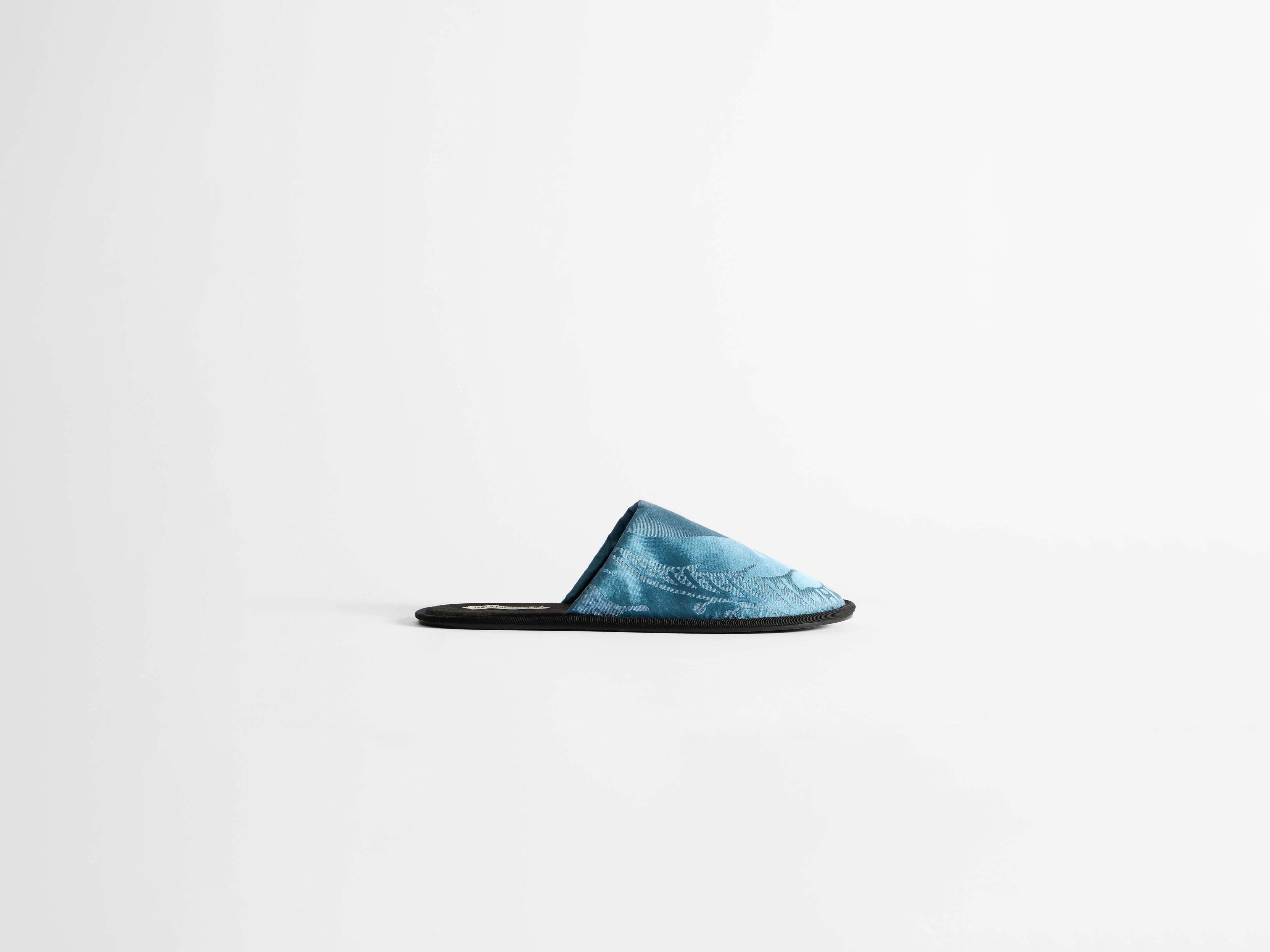 J.W.Anderson Shoes Close Toe Pantoletten Airforce Blau Seide