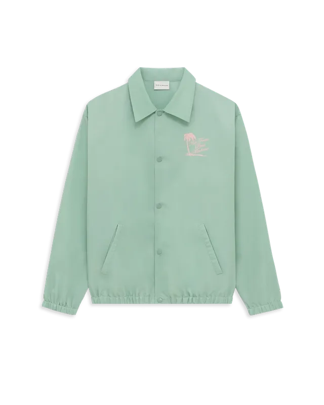 Drôle de Monsieur K-JT277 Jacke Water Green Nylon Slogan
