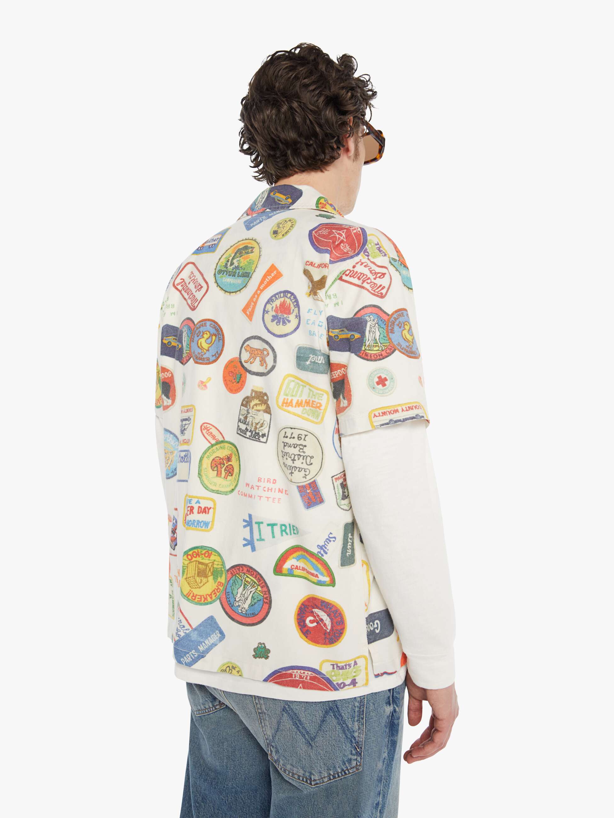 Mother The Hooky Badge Of Honor Hemd off-white Baumwolle