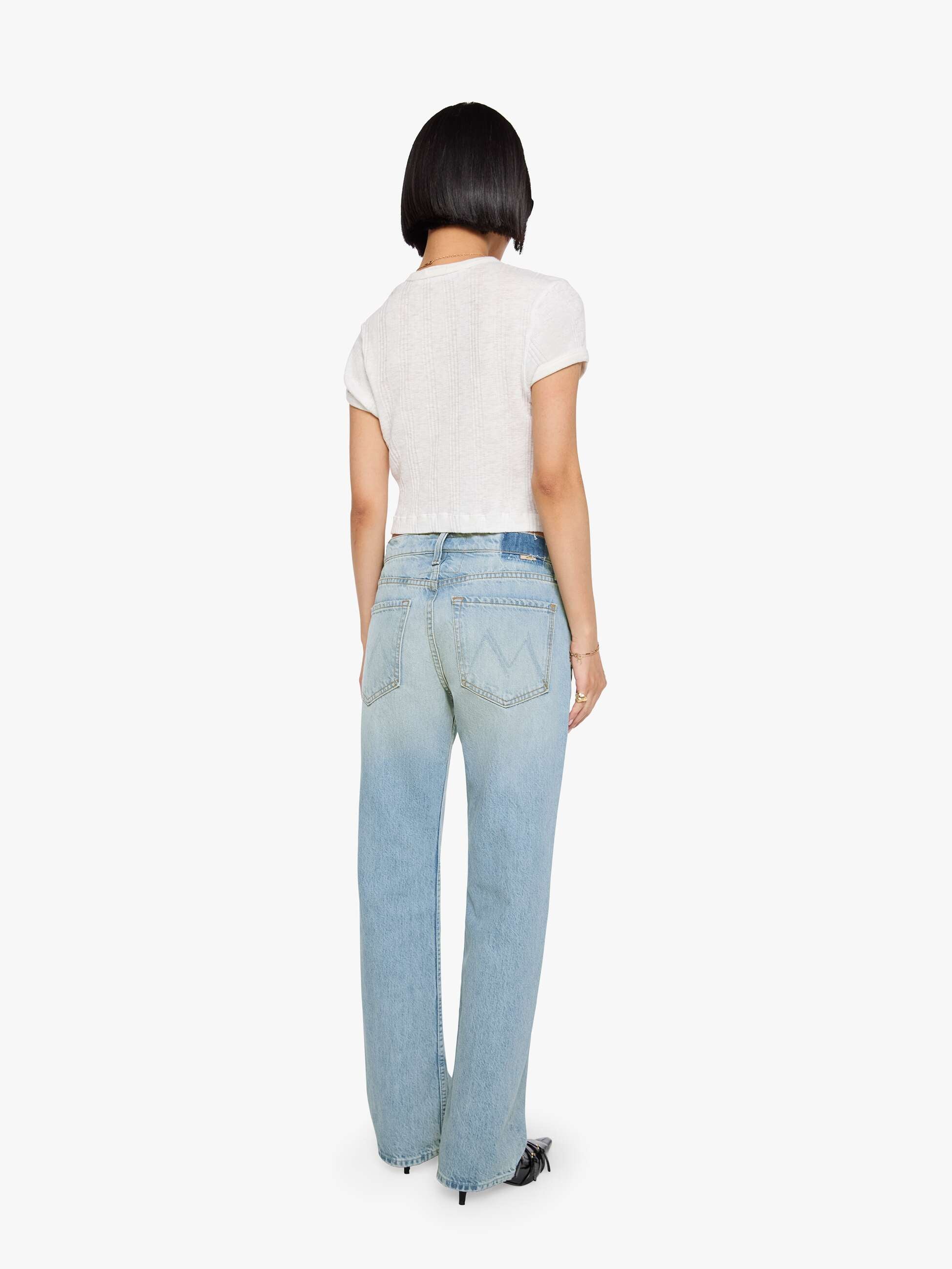Mother The Lil Reifler Petite Jeans Daydreamer Hellblau