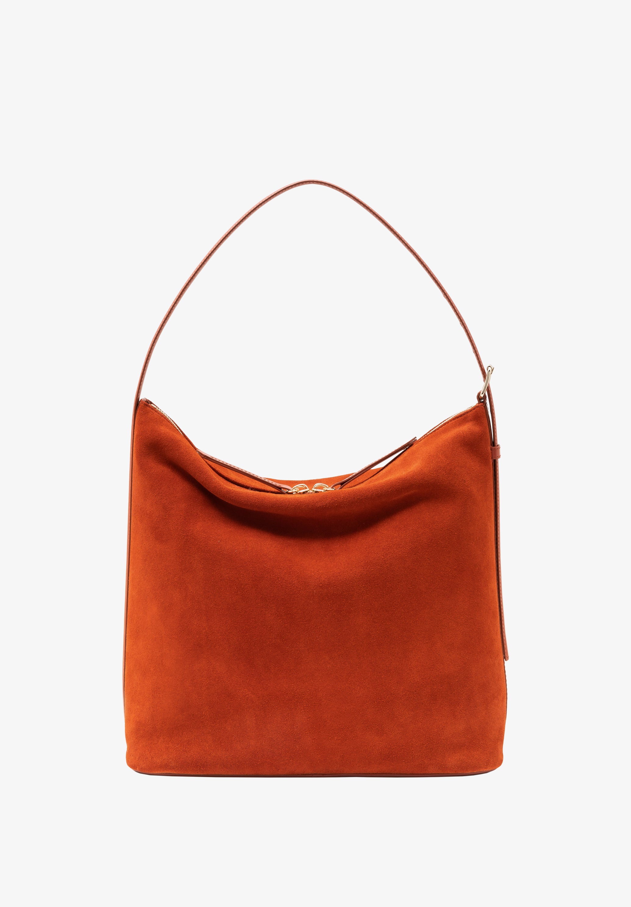 A.P.C. Vera Tasche Orange Wildleder Schultertasche