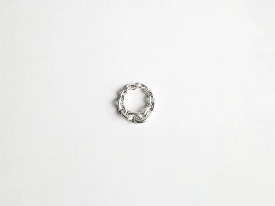 J.W.Anderson Chain-Link Ring Weissgold 18kt
