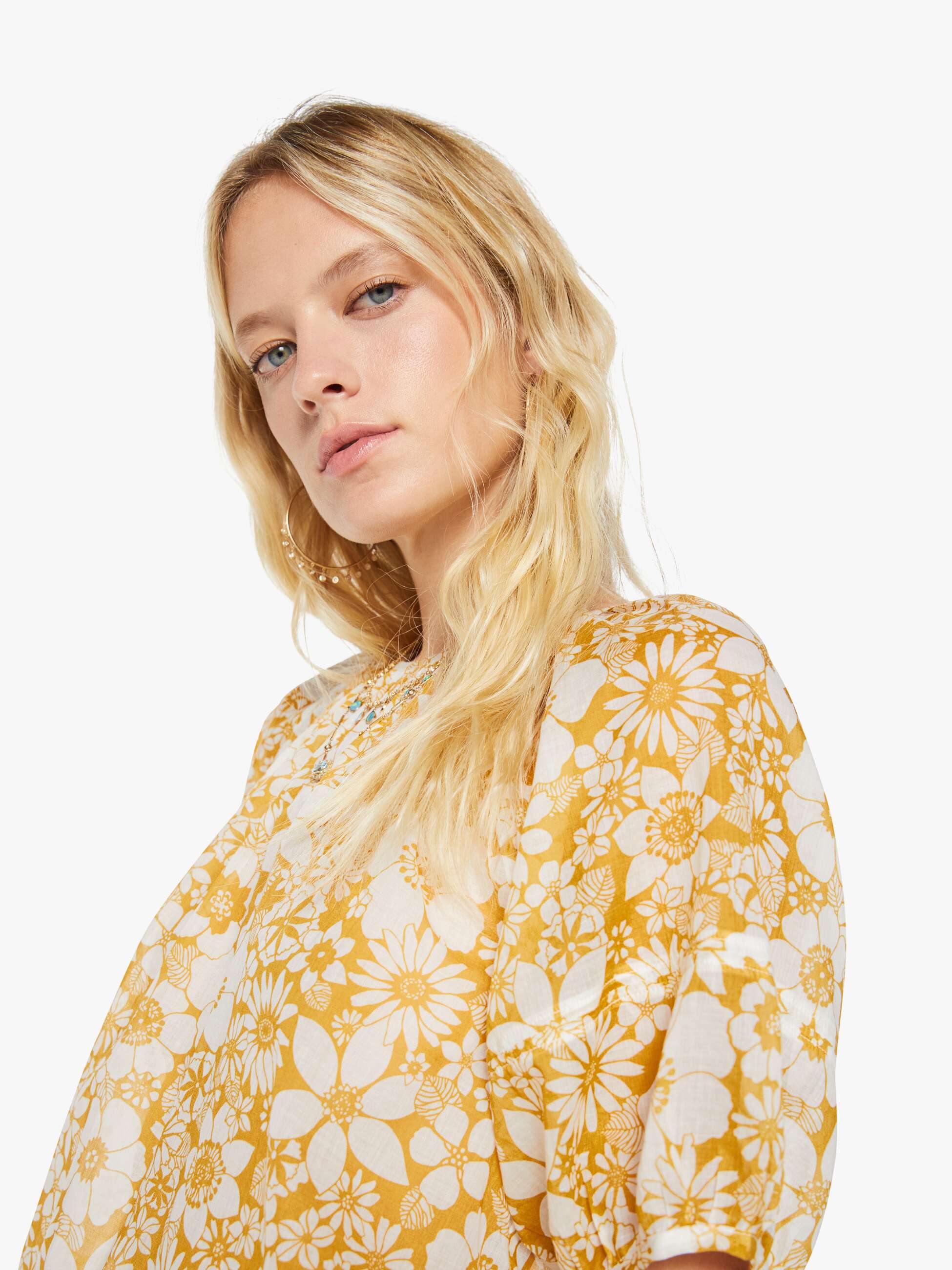 Mother The Party In The Back Shirt Bluse Floral Notes Baumwolle