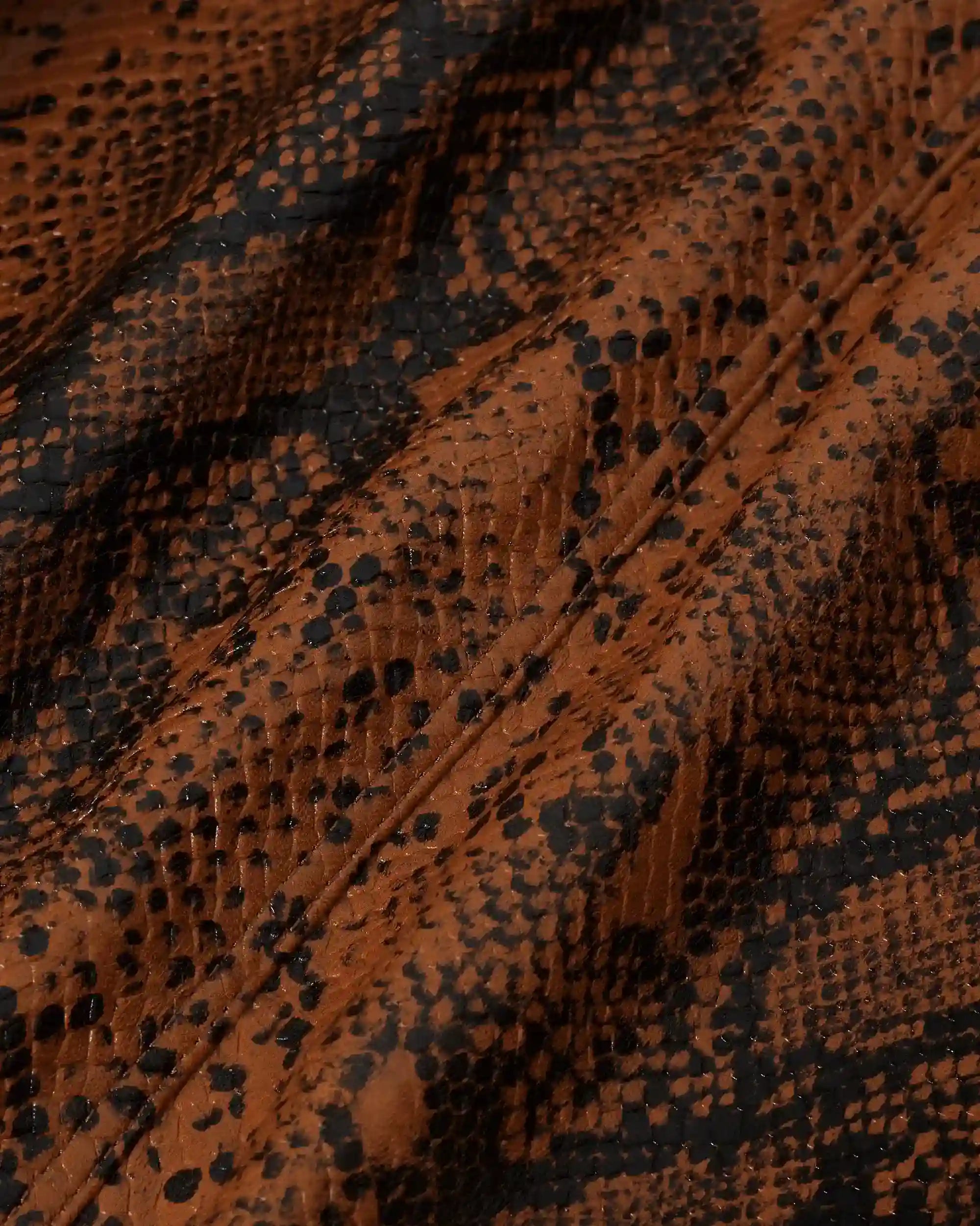 Drôle De Monsieur Veste Cuir Python Lederjacke Braun
