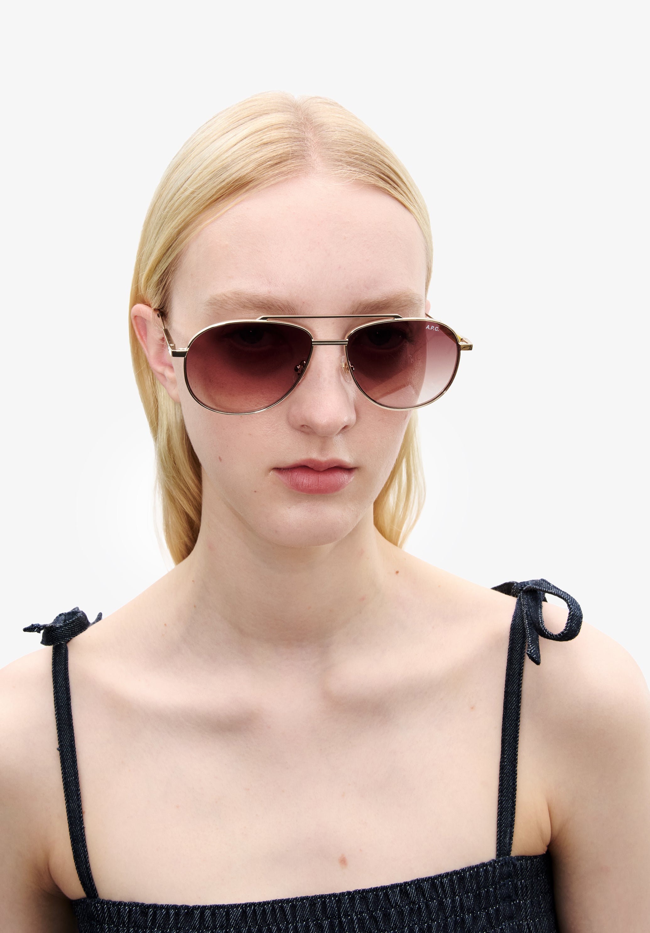 A.P.C. Les Pilotes Sonnenbrille braun TU UV-Schutz