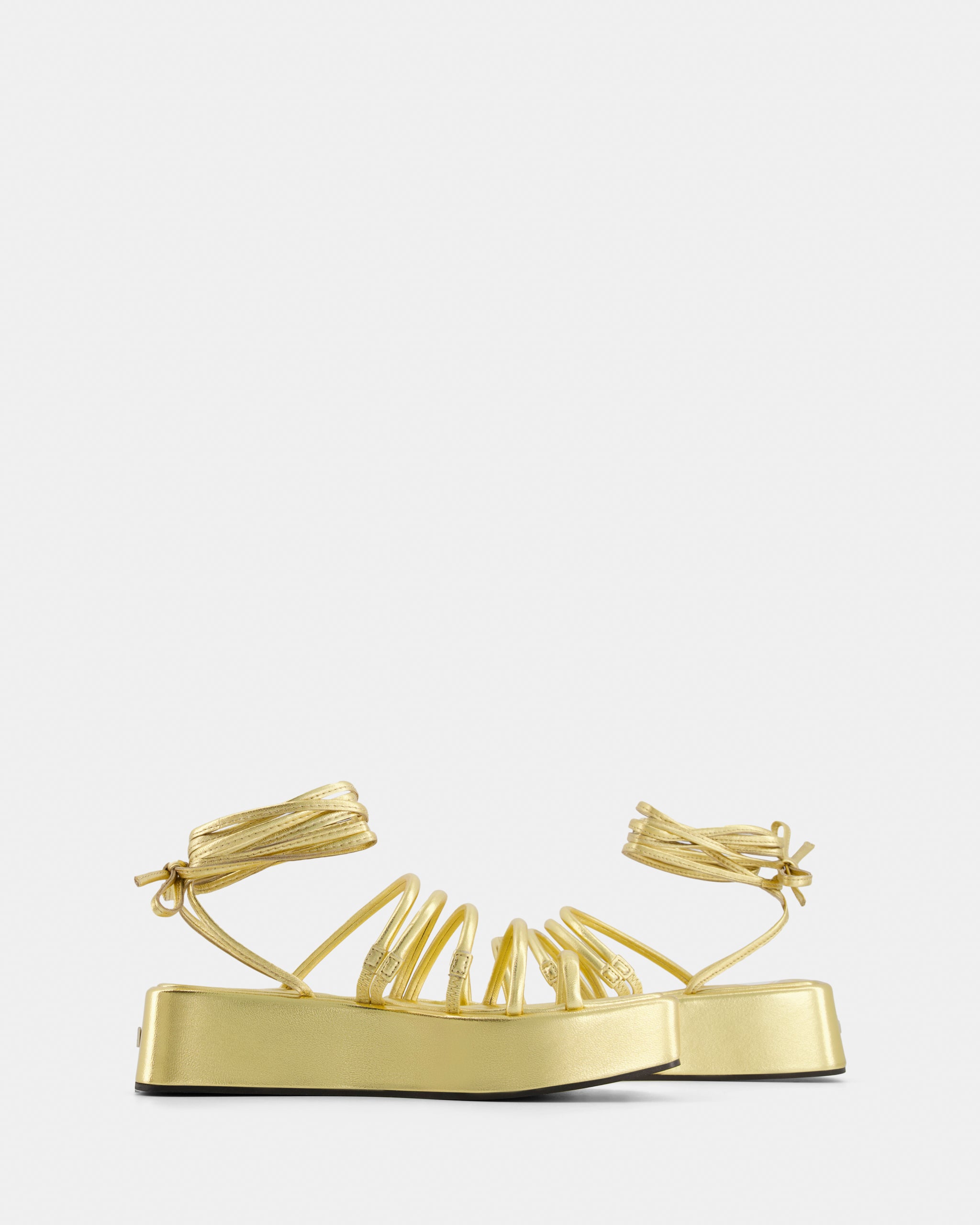 Nodaleto Bulla Gaia Sandalen Gold Nappa Plateau 50 mm