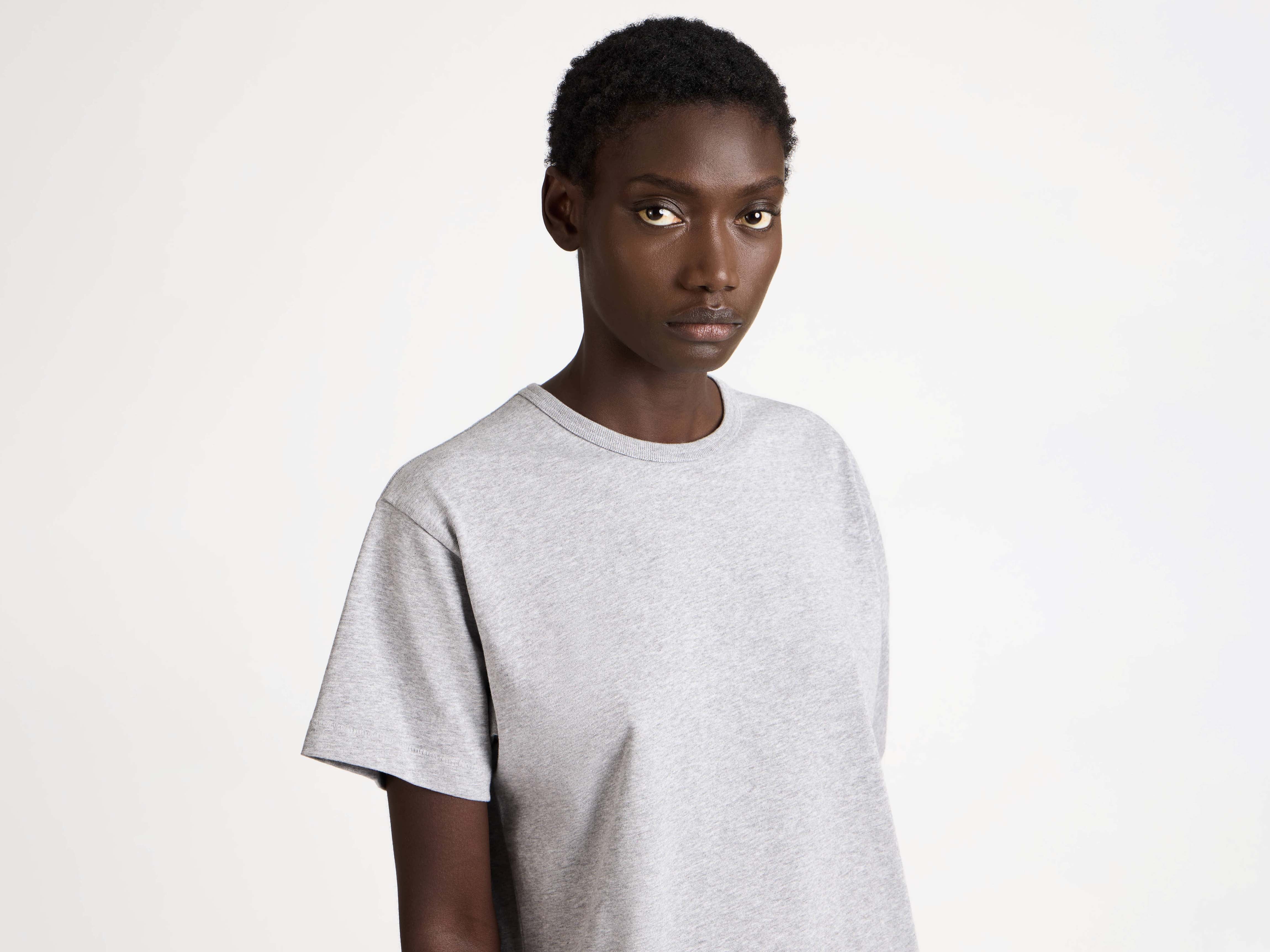 J.W.Anderson Shirts Knotted Sleeve T-Shirt Damen Grau Melange Anker