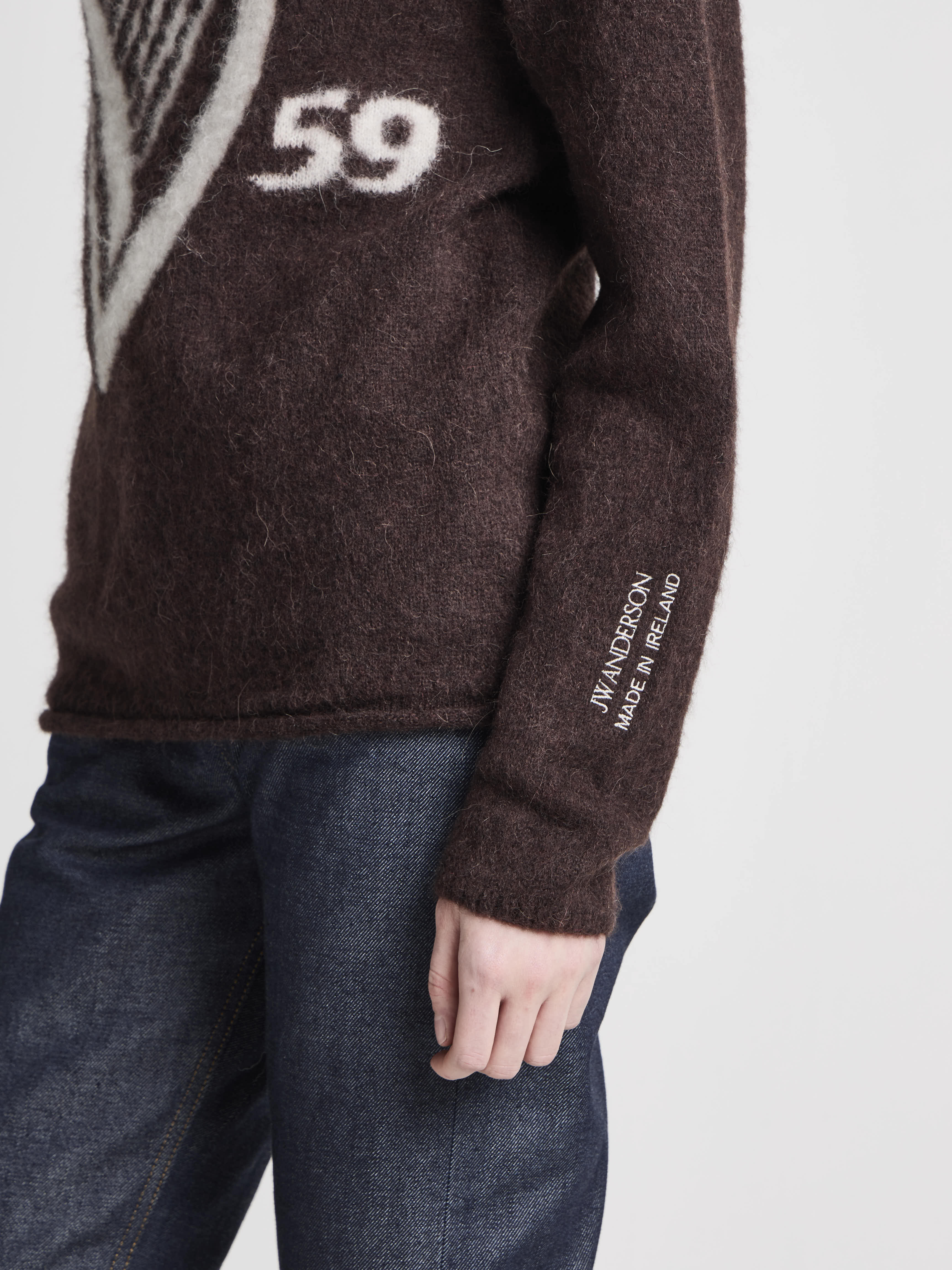 J.W.Anderson Guinness Harp Jumper Braun Alpaka Unisex