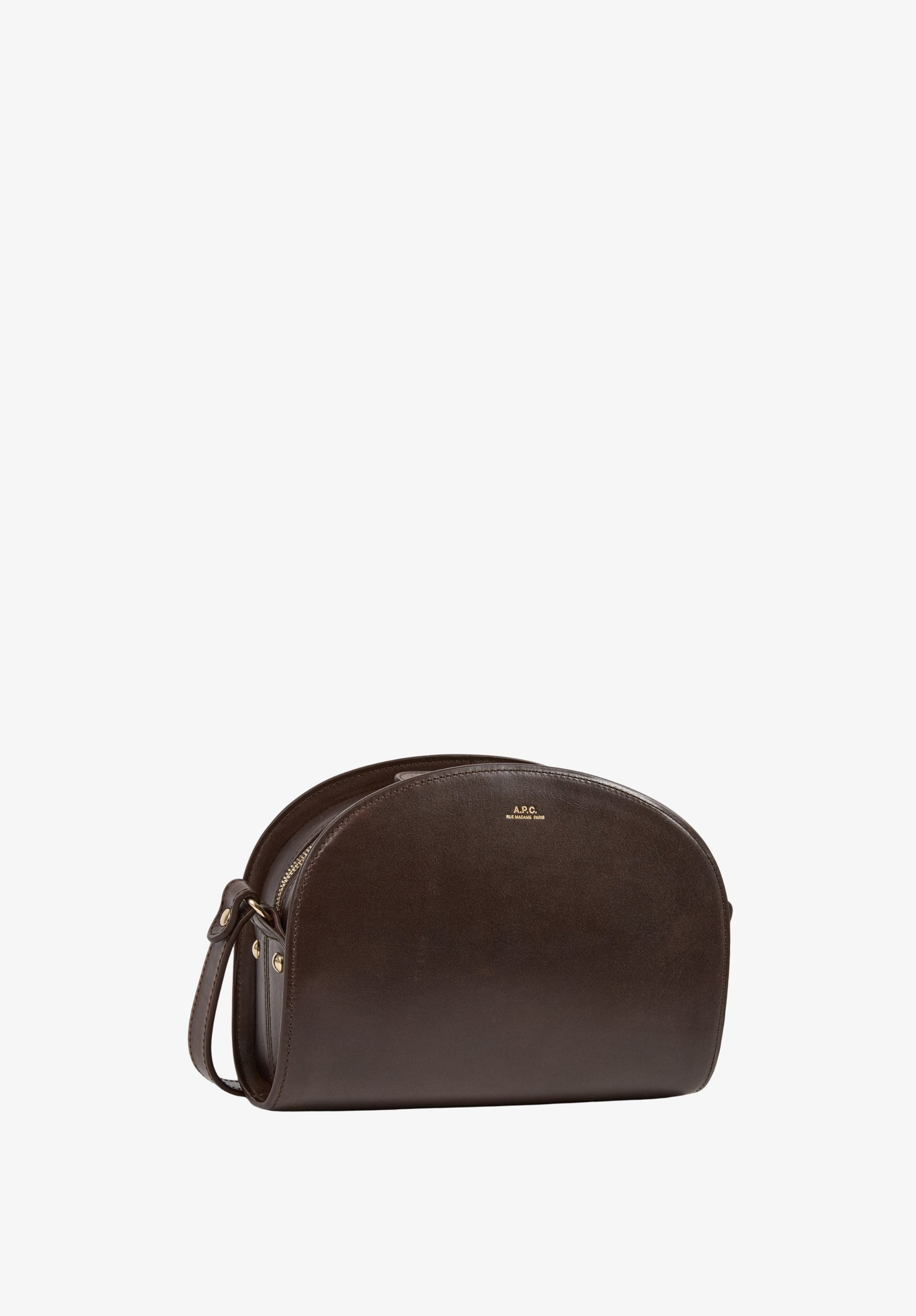 A.P.C. Demi-Lune Tasche Glattleder braun TU