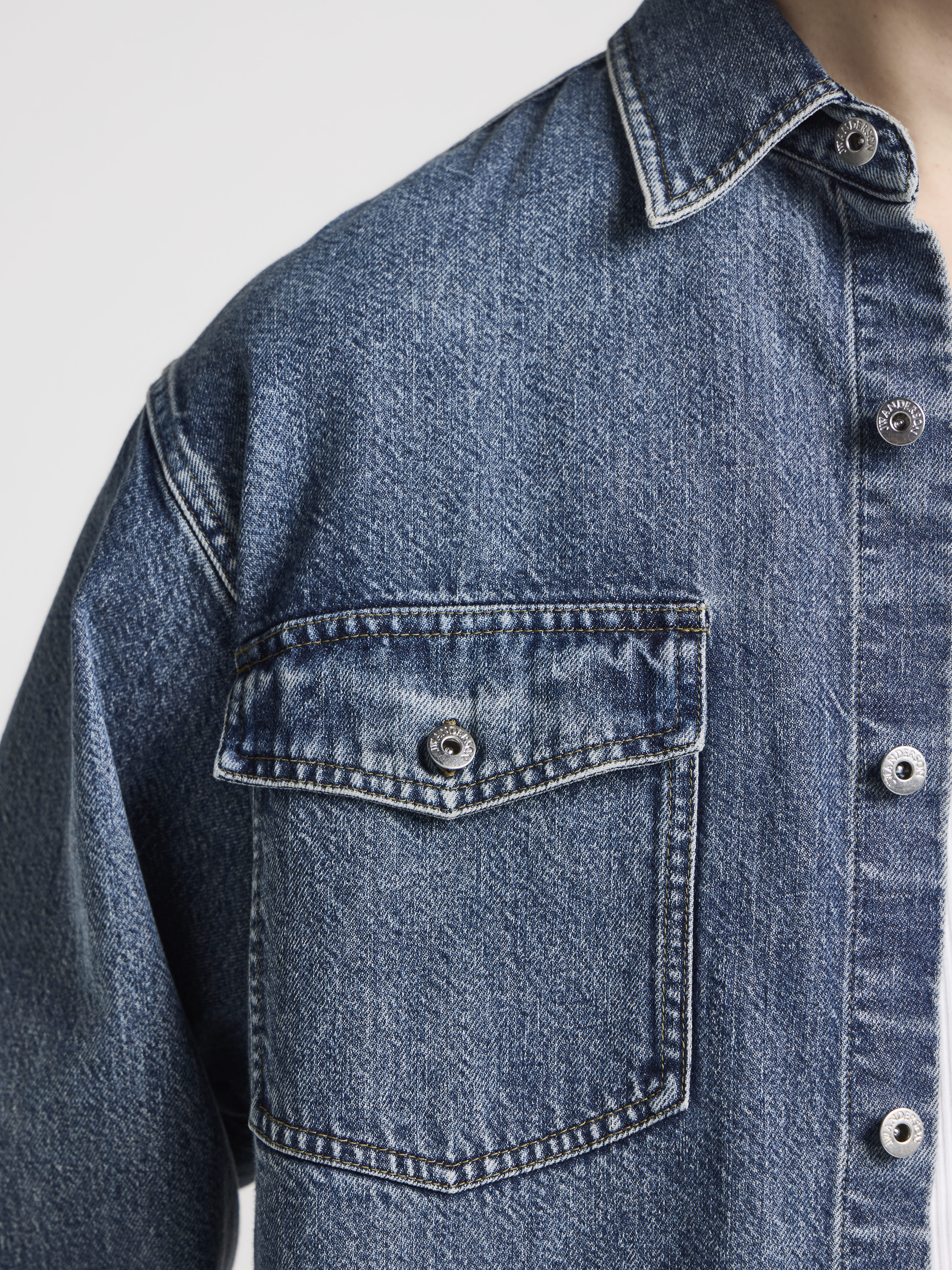 J.W.Anderson Denim Overshirt Mid Blue Jeanshemd Herren