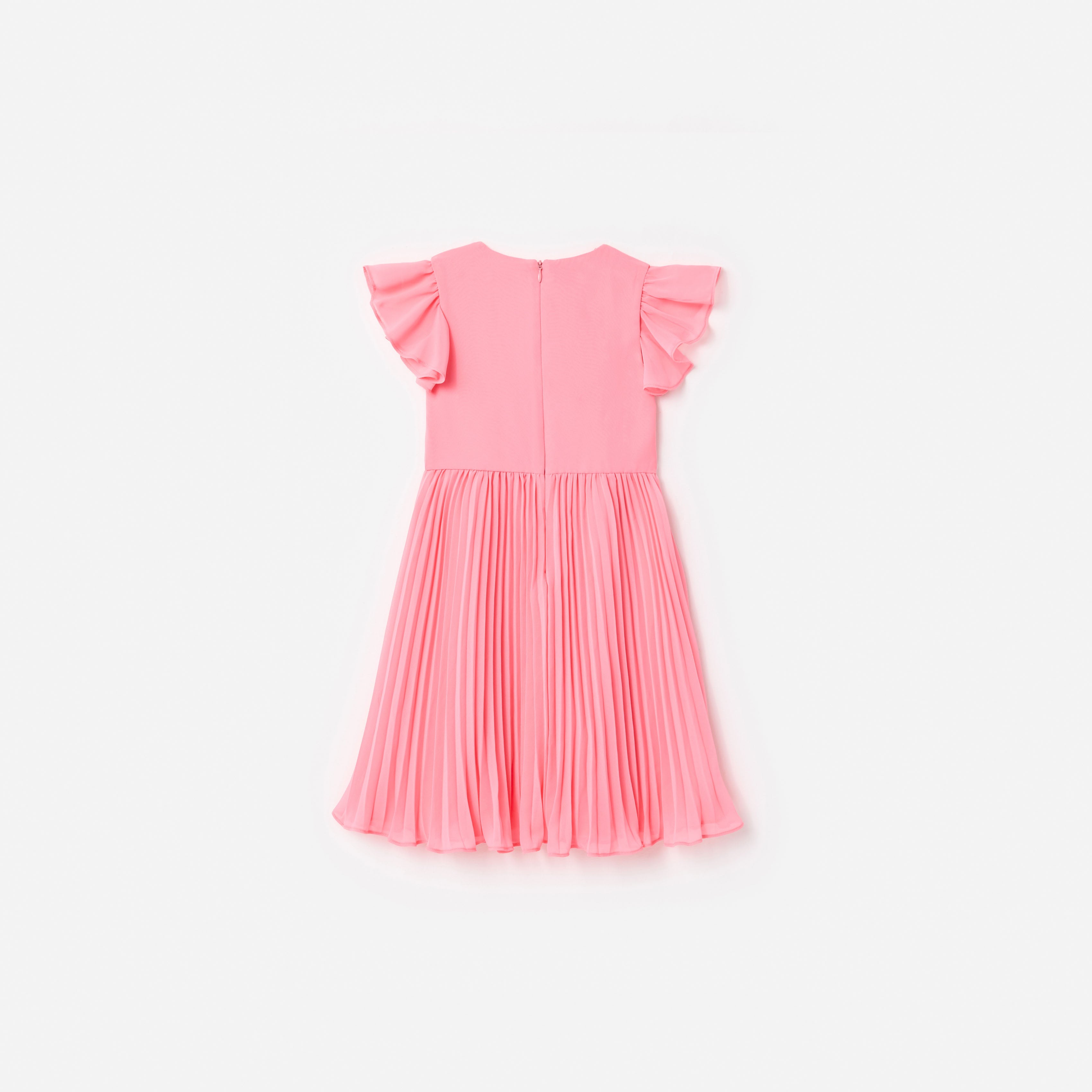 Self Portrait Pink Chiffon Lace Trim Dress Kinderkleid Rosa