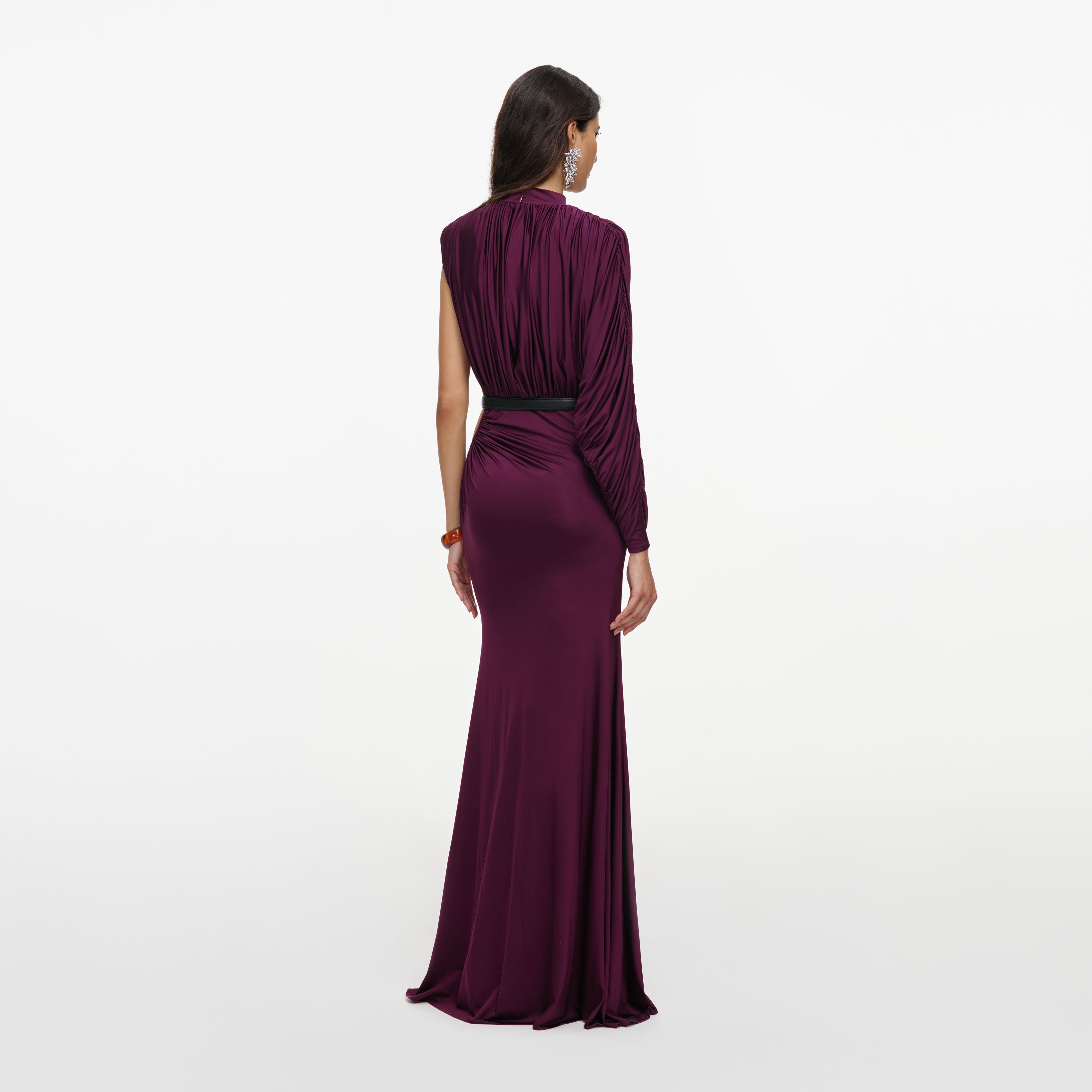 Self Portrait Dresses Purple Jersey Maxi Dress Lila Cut-out