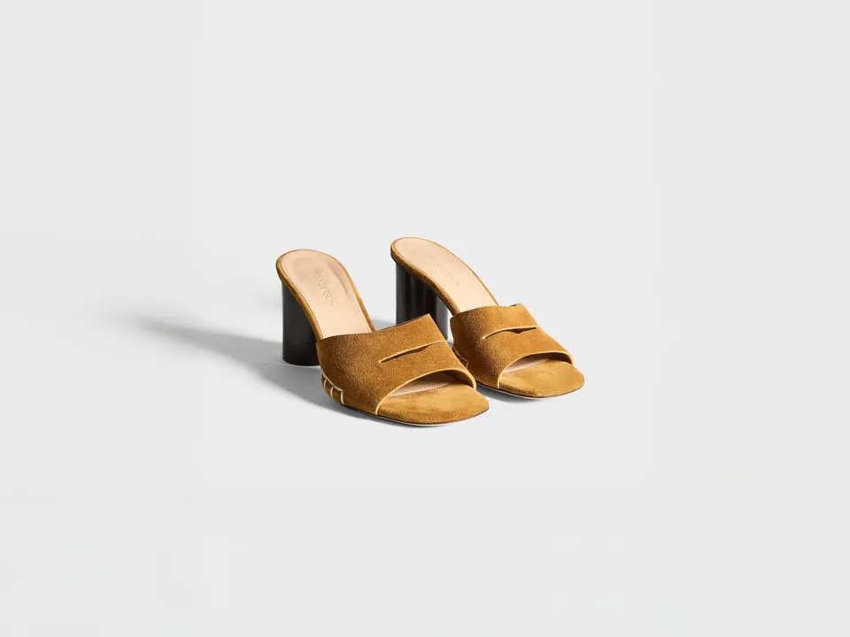 J.W.Anderson Loafer Mule Sandale Caramel Wildleder 38
