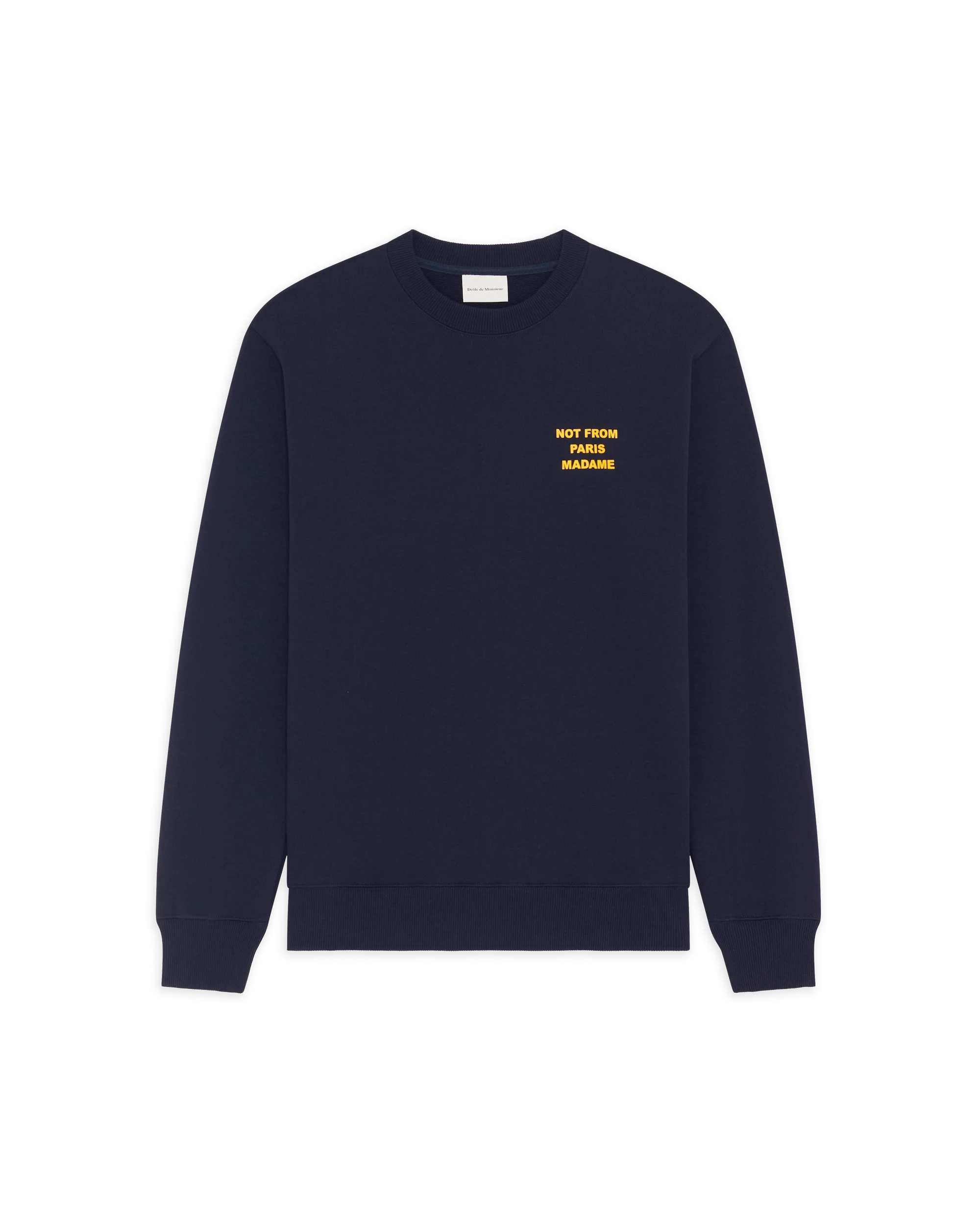 Drôle De Monsieur Bold Slogan Sweatshirt Sweatshirt navy Baumwolle
