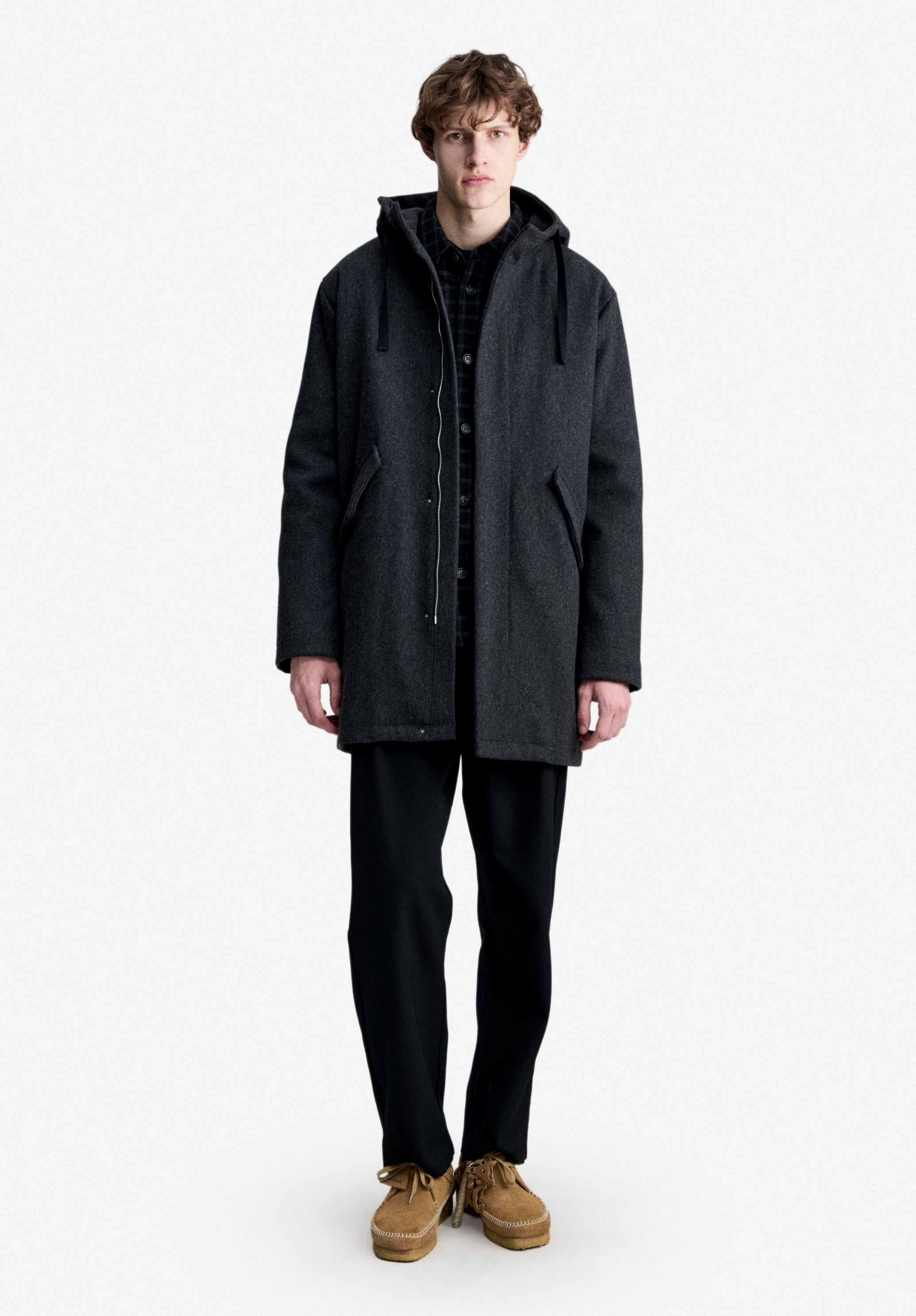 A.P.C. Wollparka anthrazitgrau Herren Gr.M recycelt