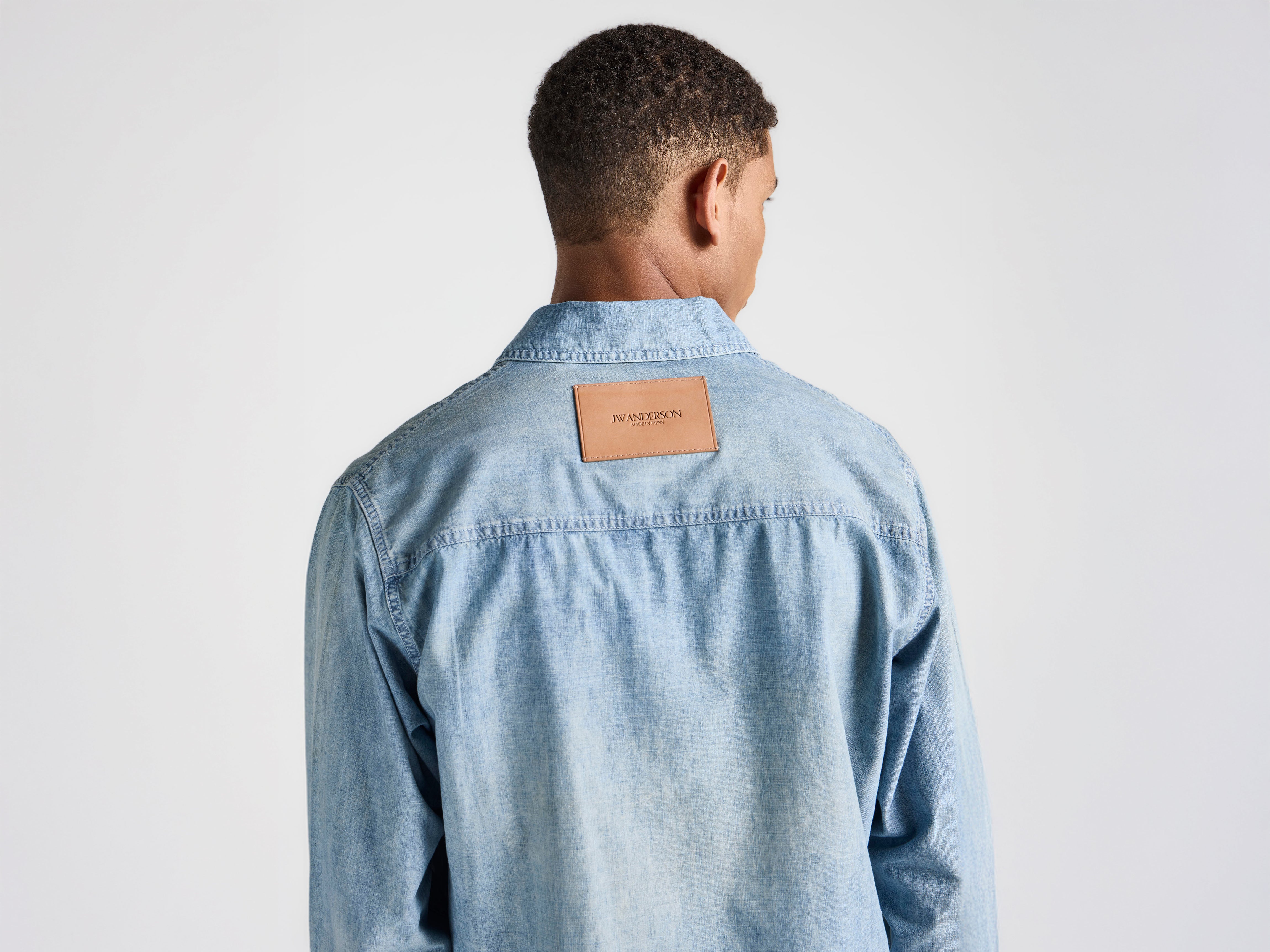 J.W.Anderson Shirts Slant Pocket Hemd Hellblau Baumwolle