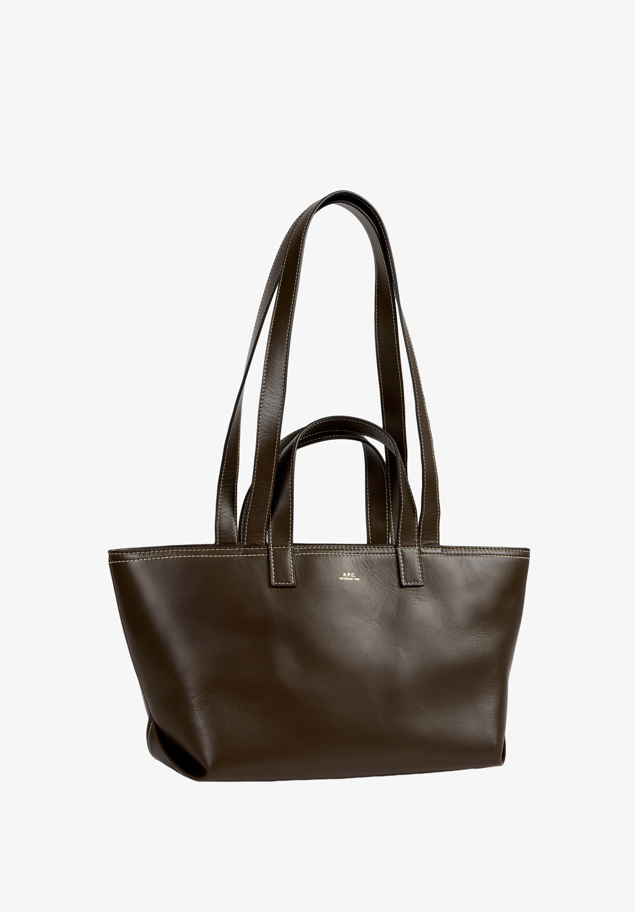 A.P.C. Drummer Small Tasche Leder Braun TU
