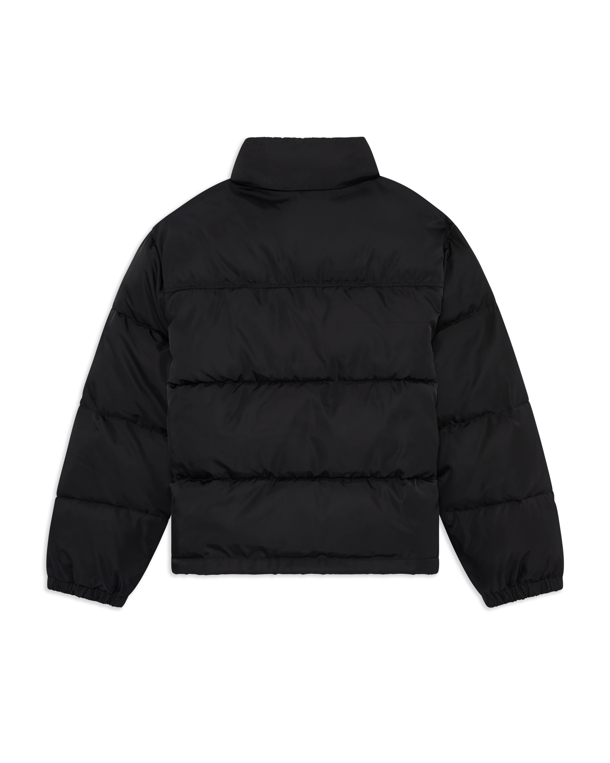 Drôle De Monsieur Slogan Puffer Jacke Schwarz Stepp