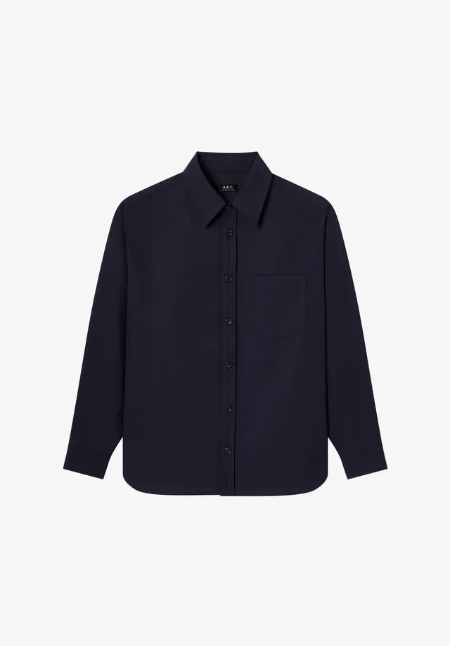 A.P.C. Overshirt Wolle Marineblau Gr. M