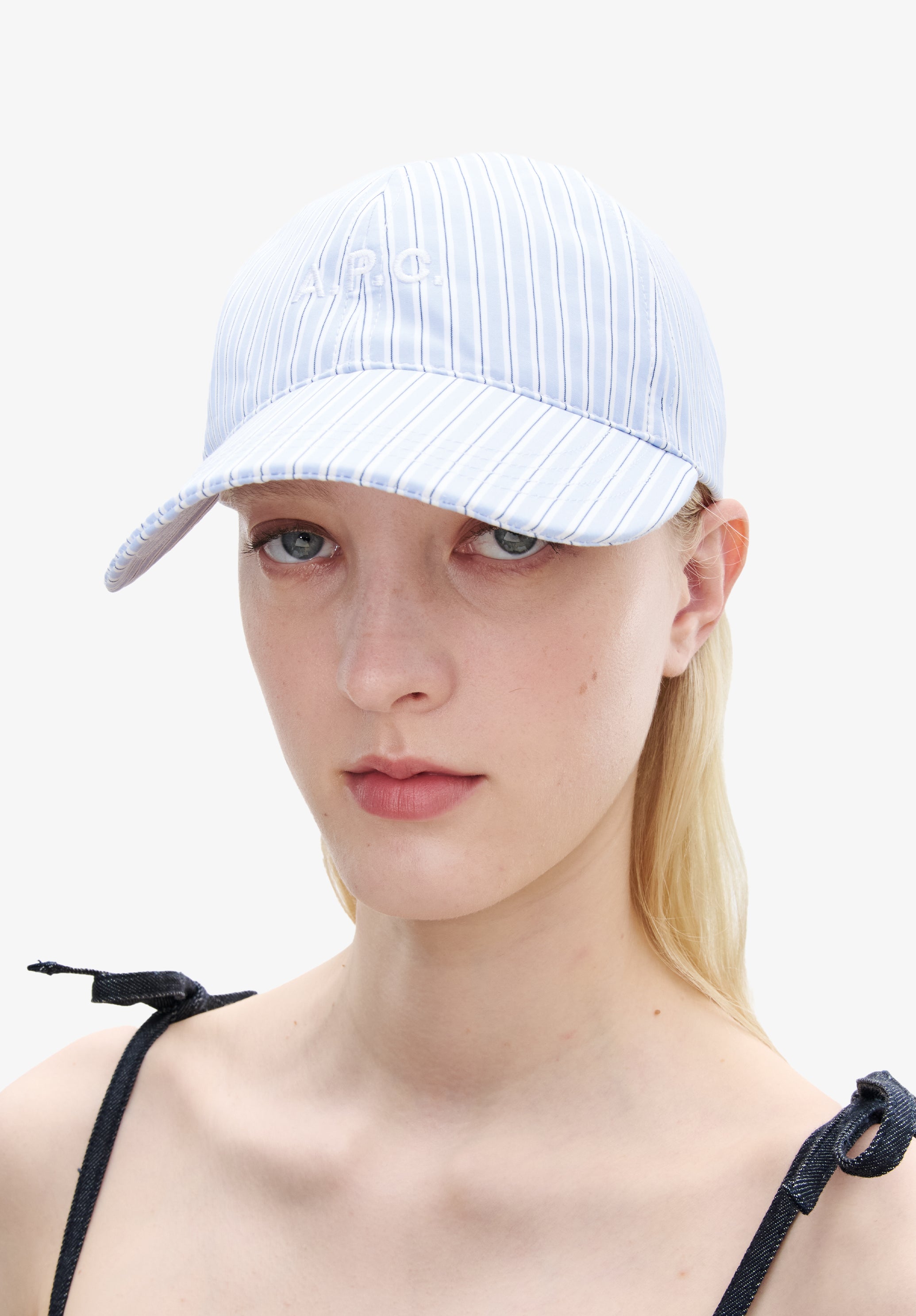 A.P.C. Charlie Schirmmütze blau Bio-Baumwolle Gr.58