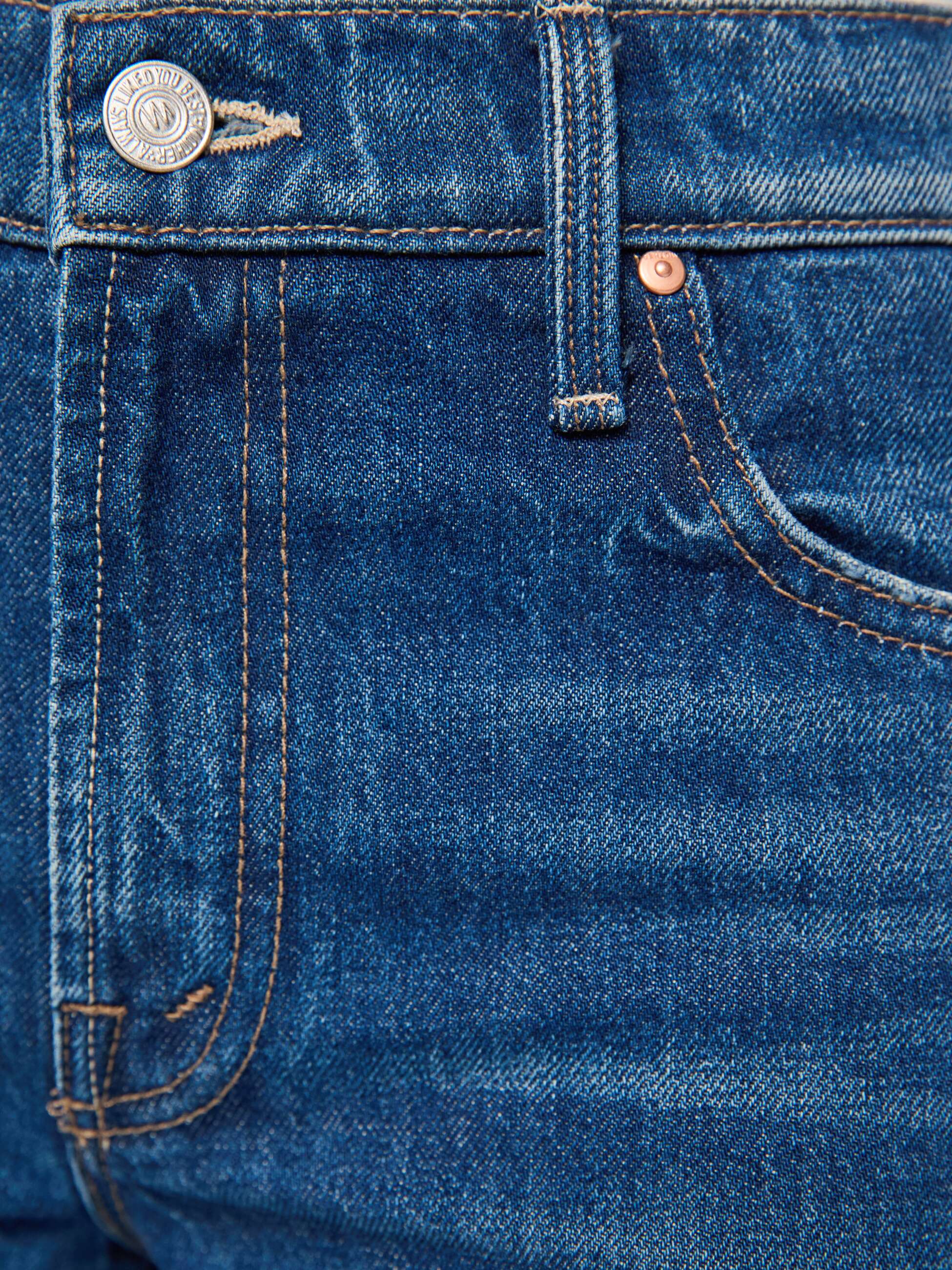 Mother Mid Rise Rambler Skimp Jeans Call Me Wild Mittelblau