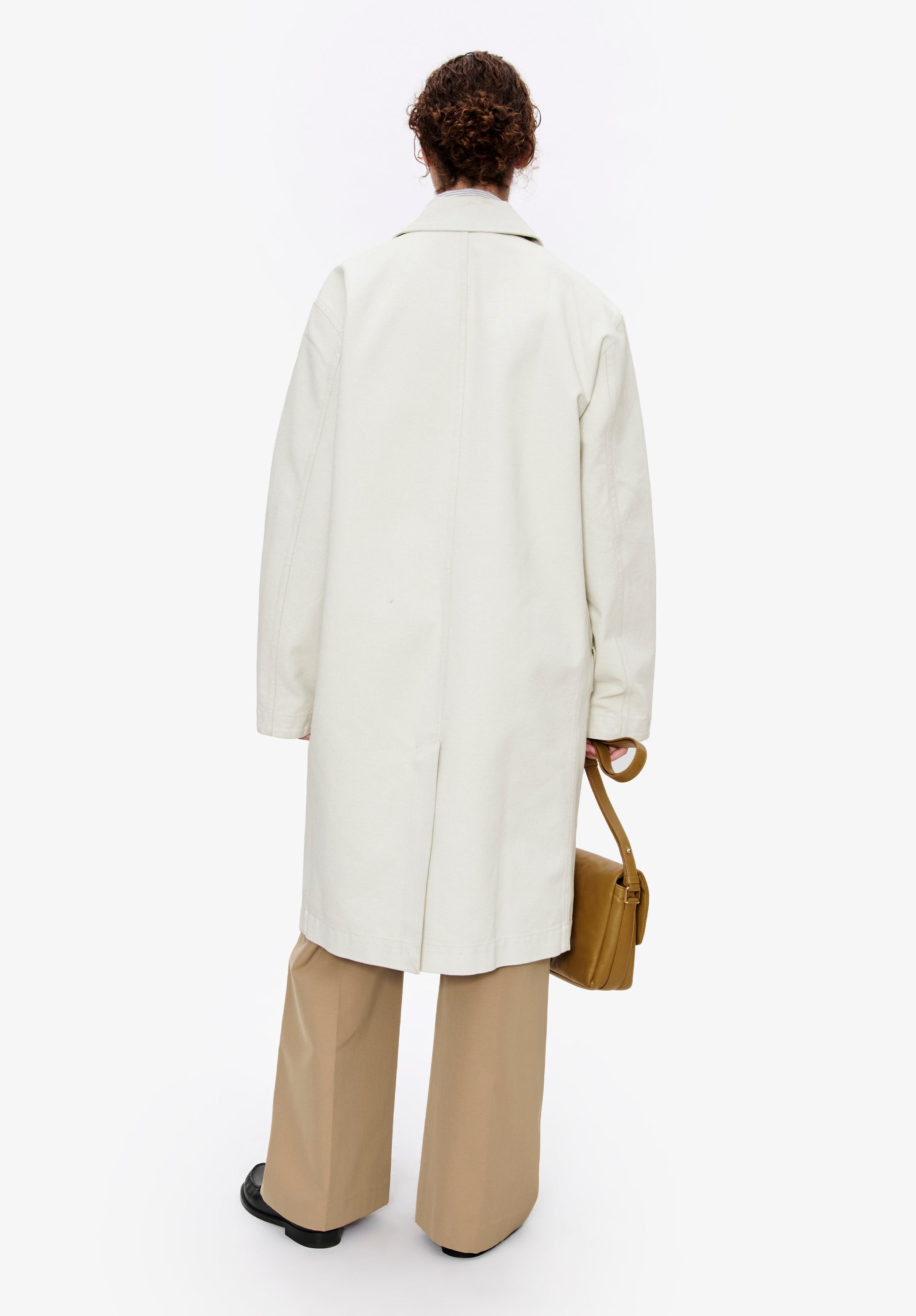 A.P.C. Mantel Unisex beschichtet weiß Hornknöpfe