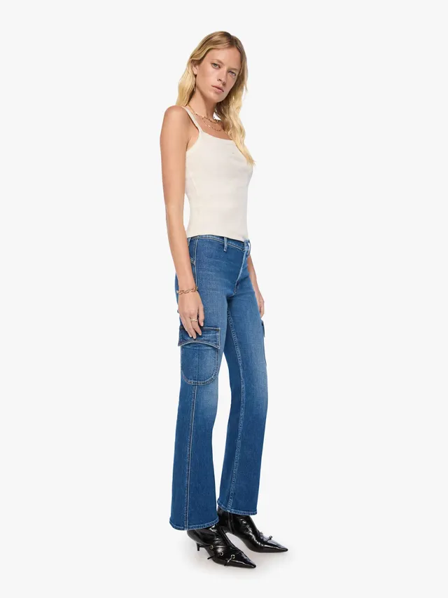 Mother The Draw Hustler Skimp Damenjeans Mittelblau