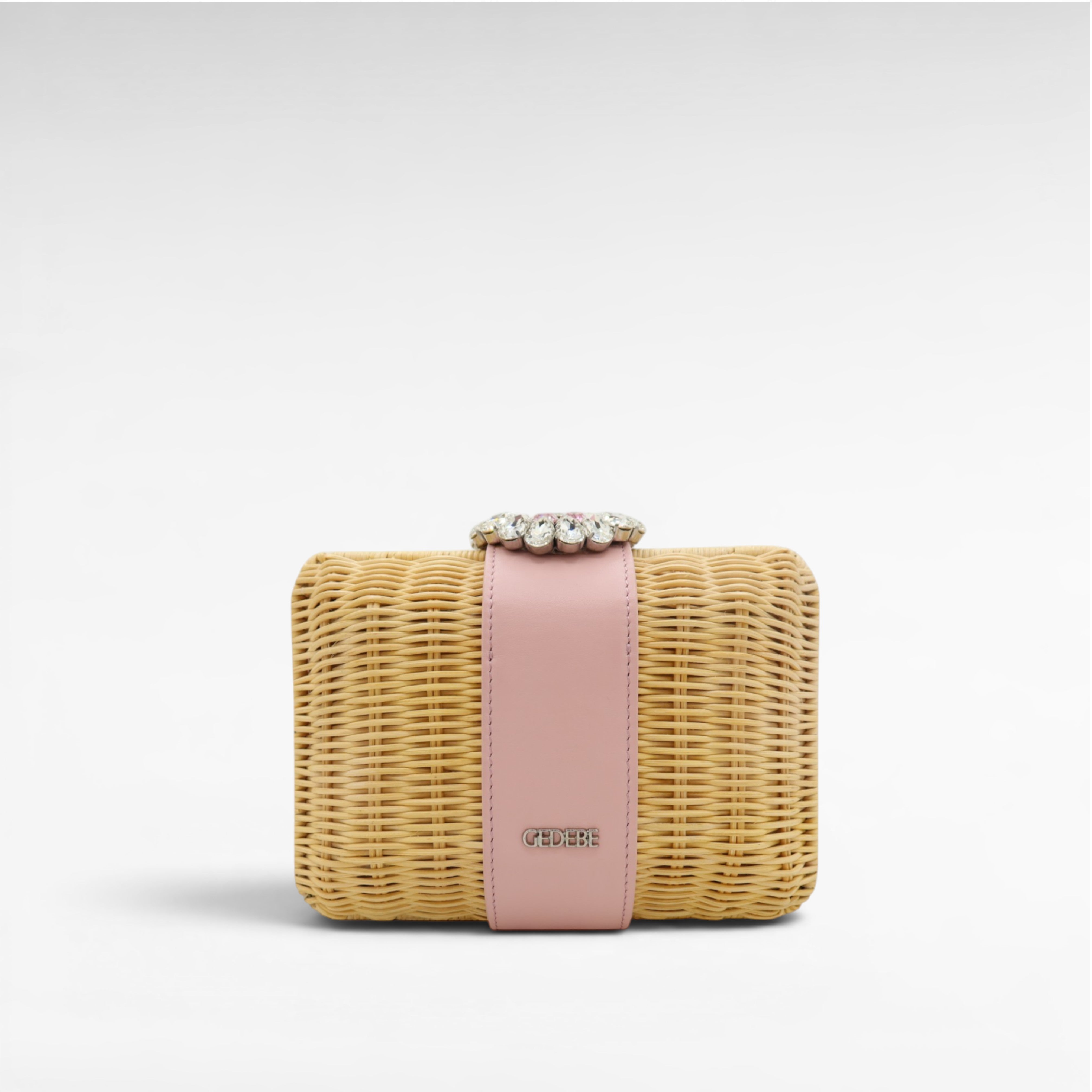 Gedebe Capri Handtasche Korb Leder Steine 21 cm