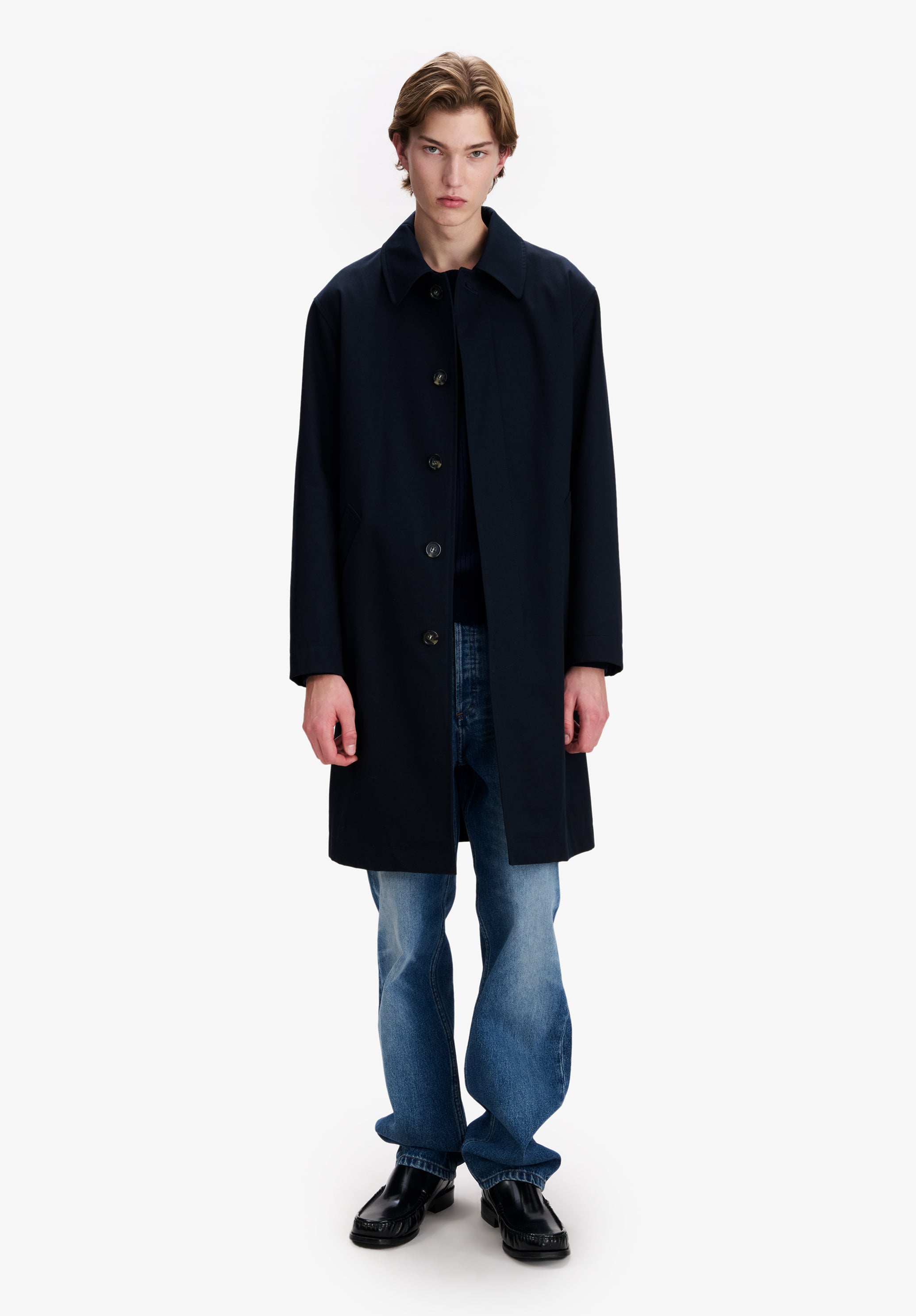 A.P.C. Mac Mantel Baumwollgabardine Gr. M Bio-Baumwolle