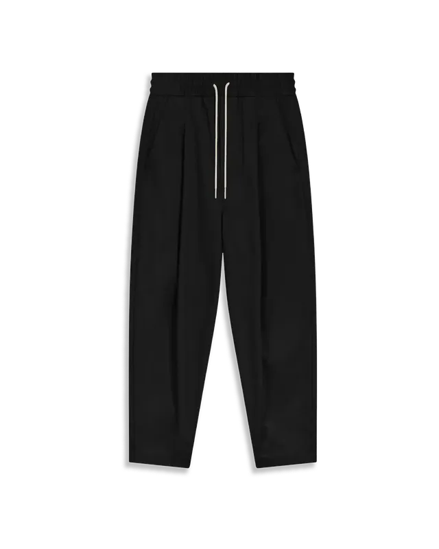 Drôle De Monsieur Le Pantalon Cropped Hose Schwarz Wolle