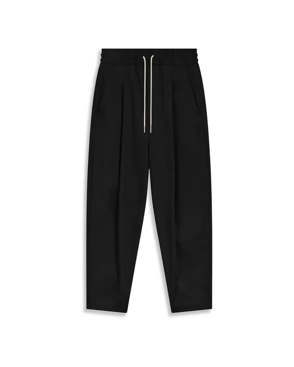 Drôle De Monsieur Le Pantalon Cropped Hose Schwarz Wolle