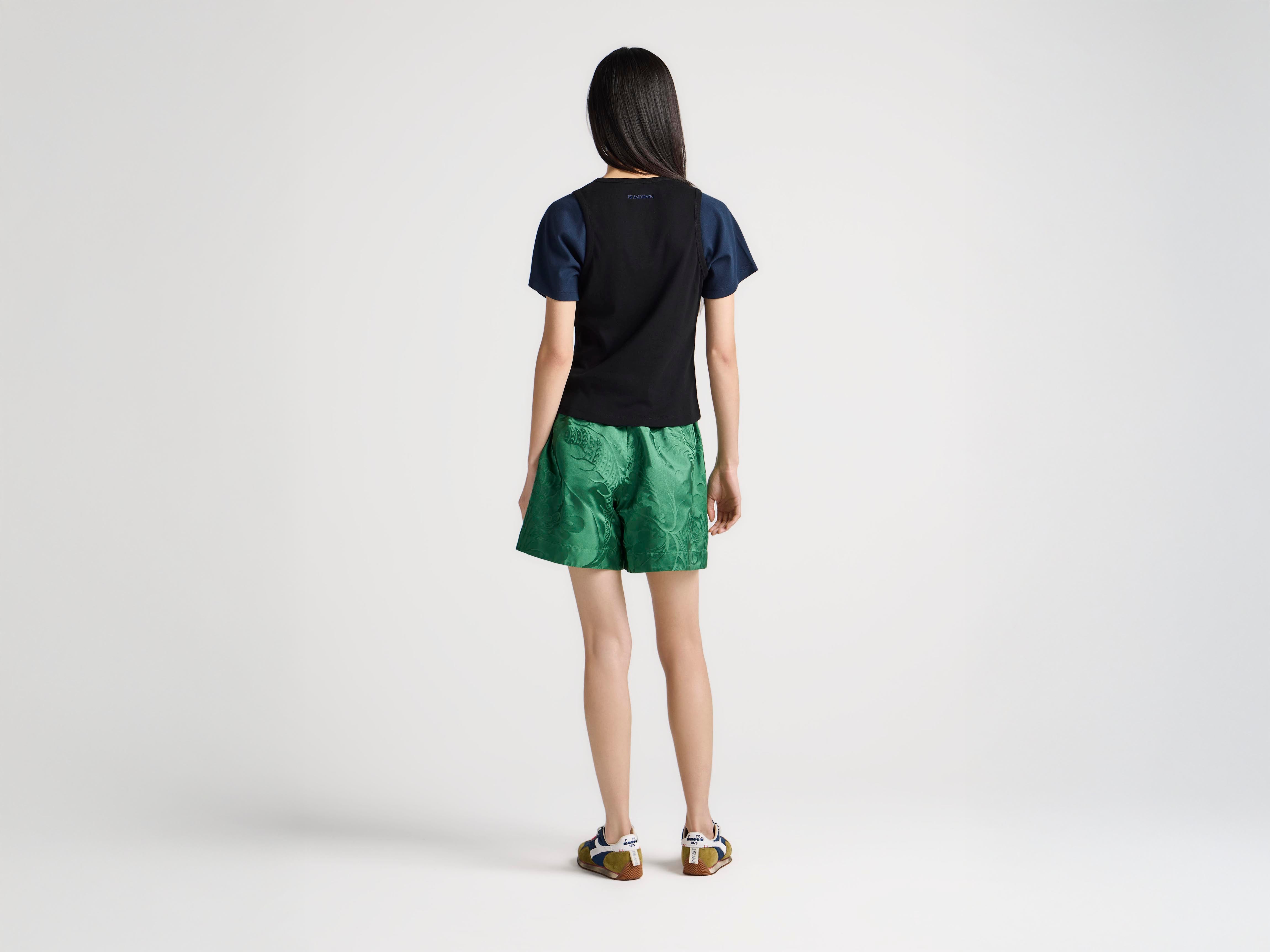 J.W.Anderson Double-Layered T-Shirt Damen Schwarz Navy