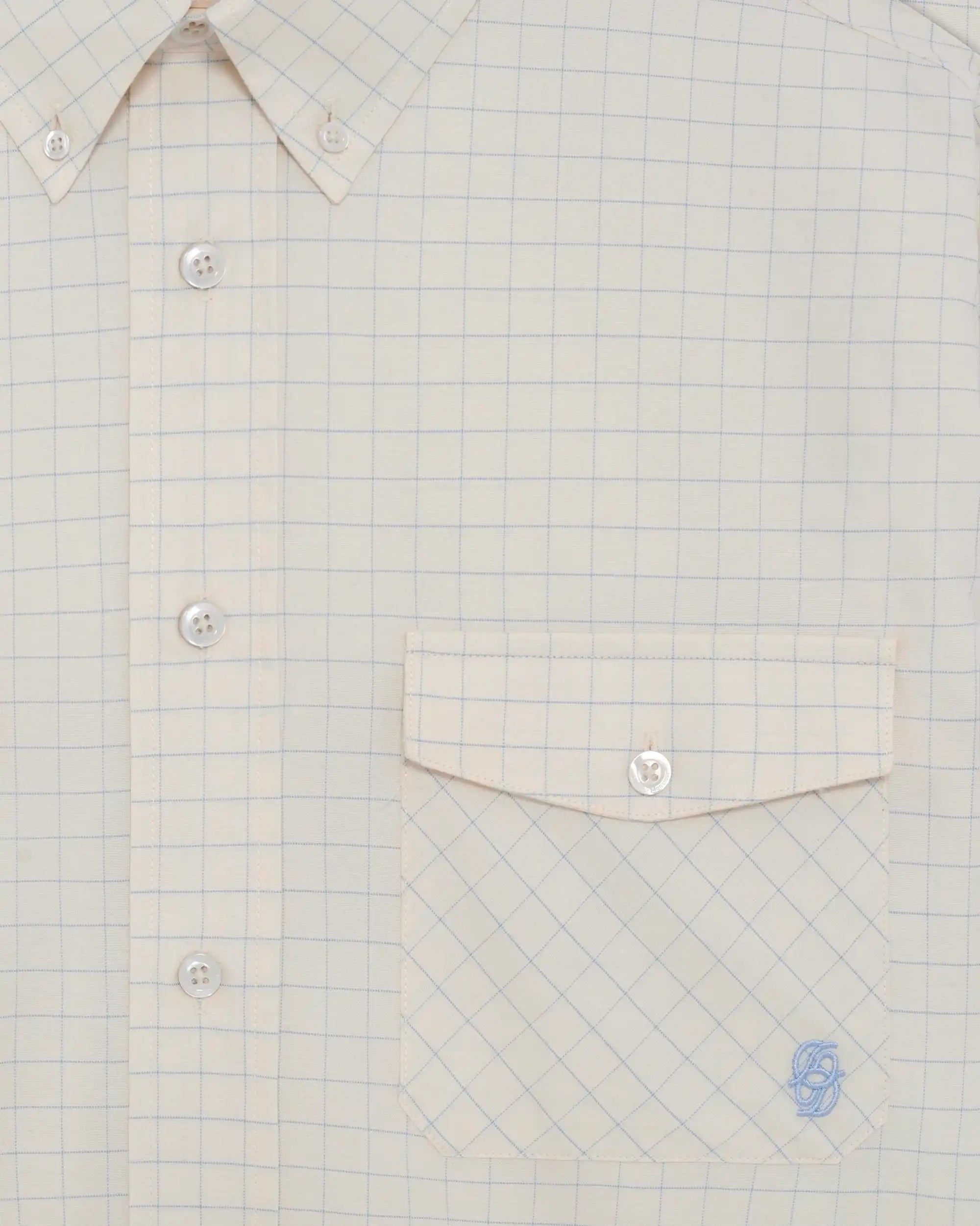 Drôle De Monsieur Chemise à Carreaux Hemd hellblau Baumwolle