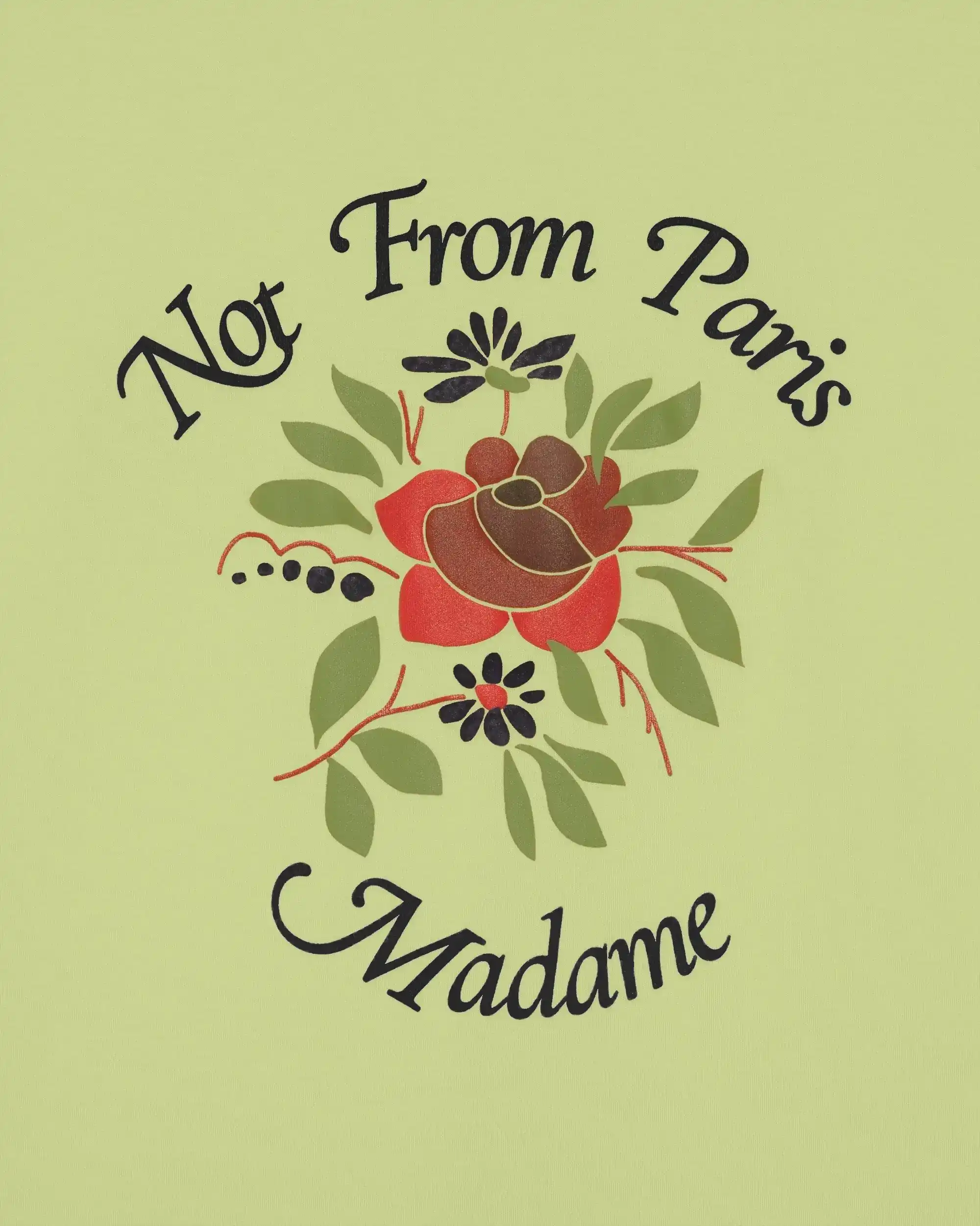 Drôle De Monsieur T-Shirt Slogan Rose Tshirt Helloliv Baumwolle