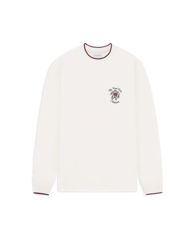 Drôle De Monsieur Manches Longues Slogan Rose Longsleeve Off White
