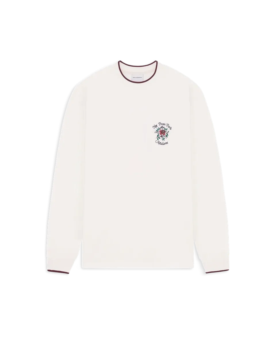 Drôle De Monsieur Manches Longues Slogan Rose Longsleeve Off White