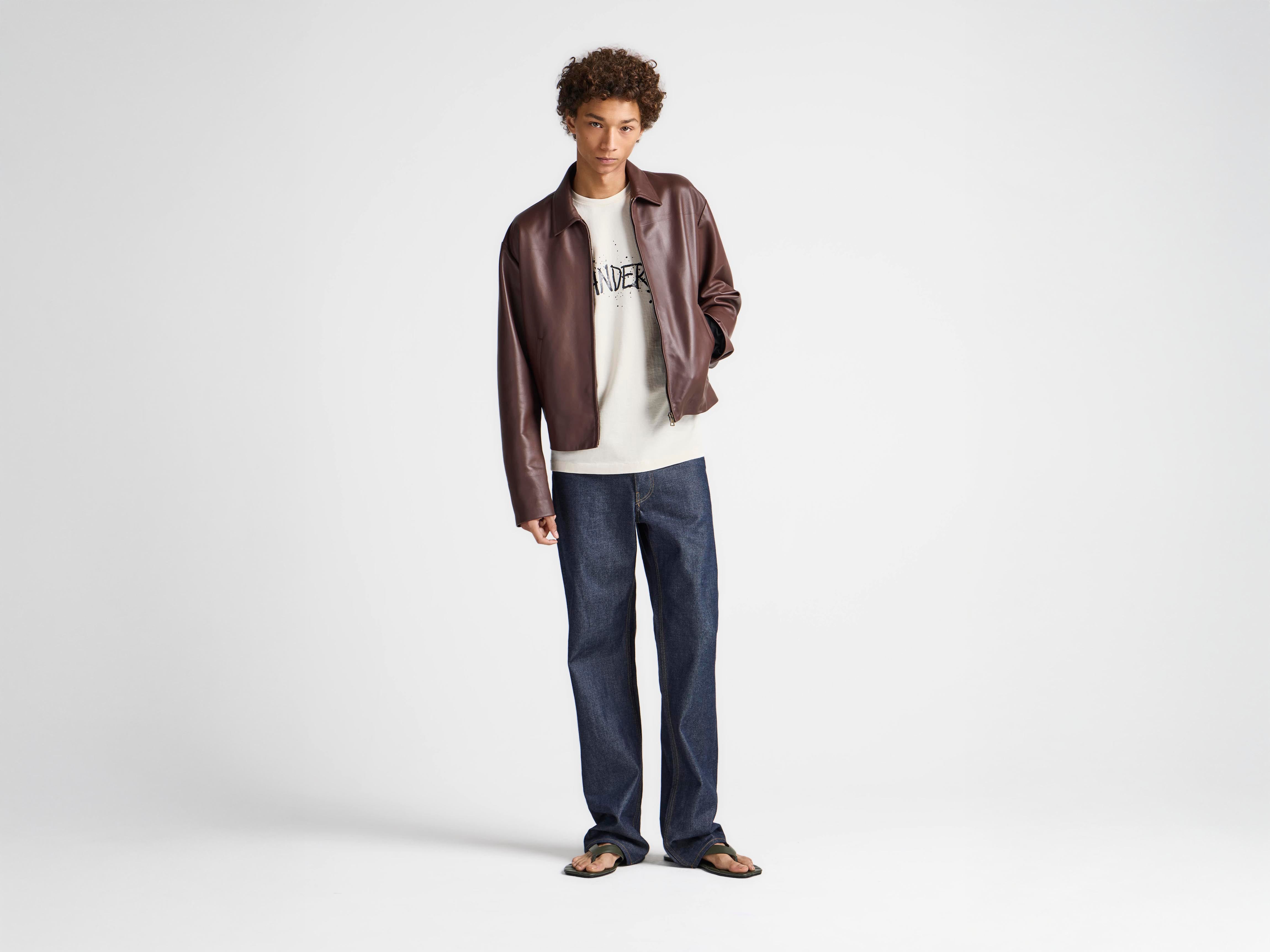 J.W.Anderson Straight Leg Jeans Indigo Raw Denim Herren