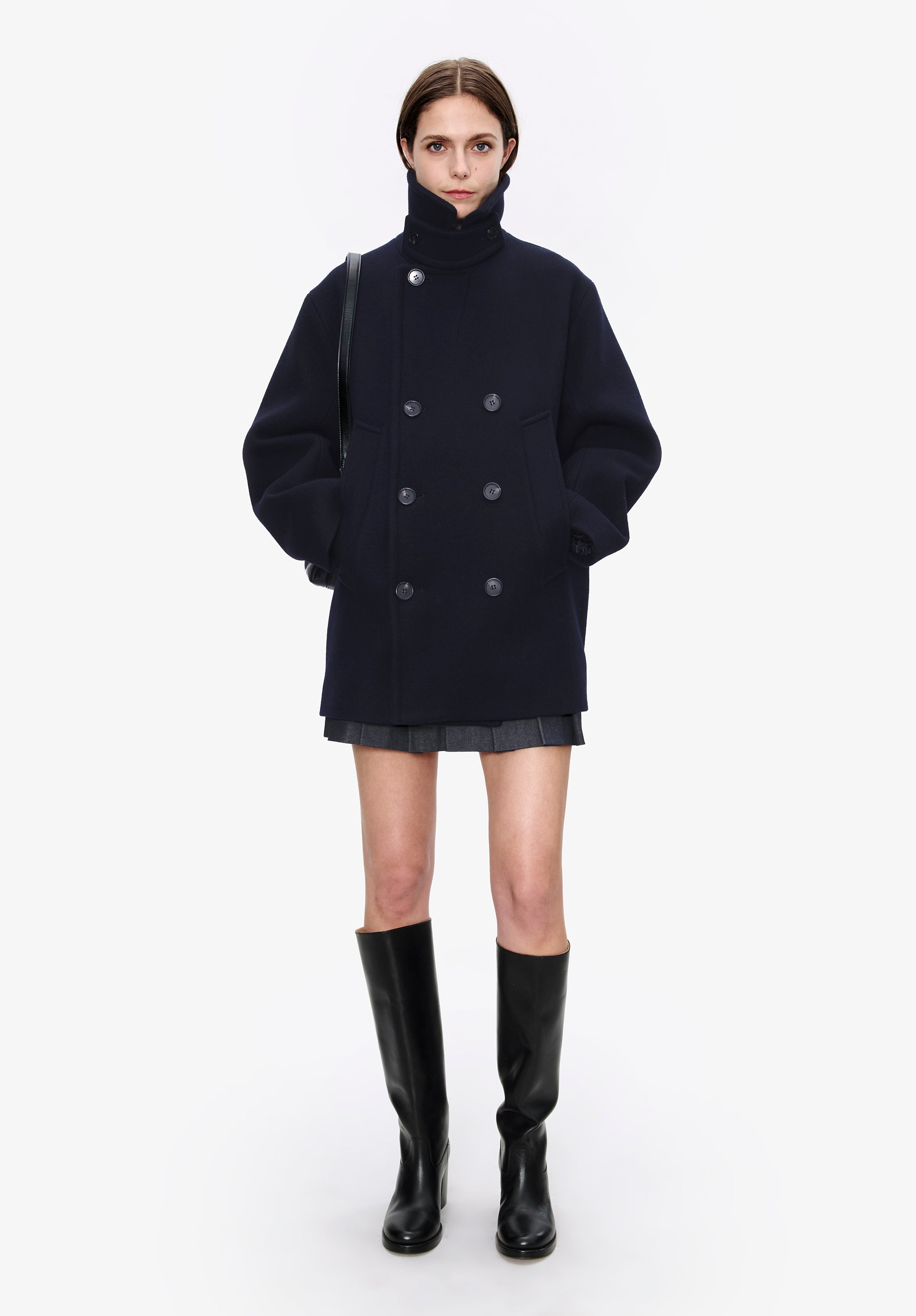 A.P.C. Cabanjacke recycelte Wolle doppelreihig Gr. 38