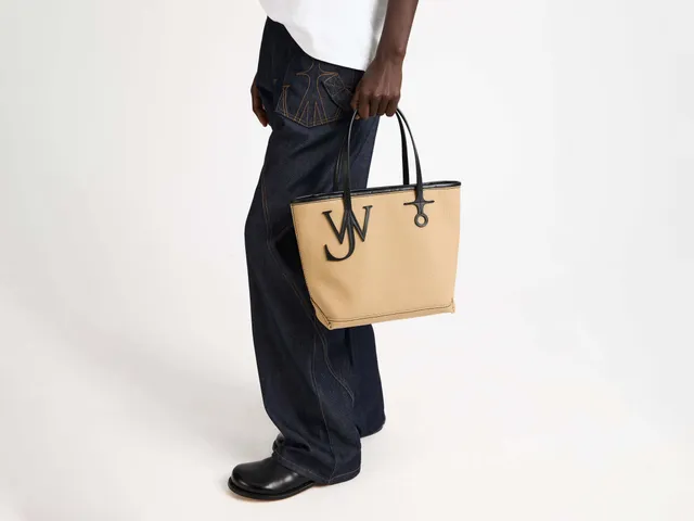 J.W.Anderson Anchor Tote Tasche Beige Canvas Leder Small
