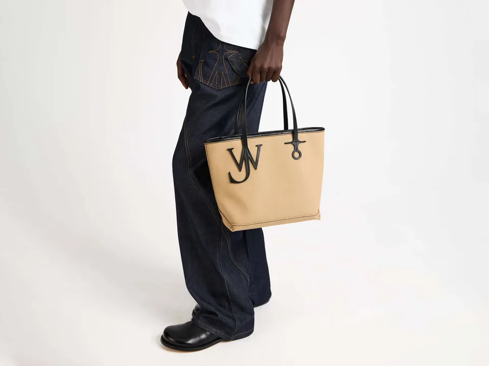 J.W.Anderson Anchor Tote Tasche Beige Canvas Leder Small