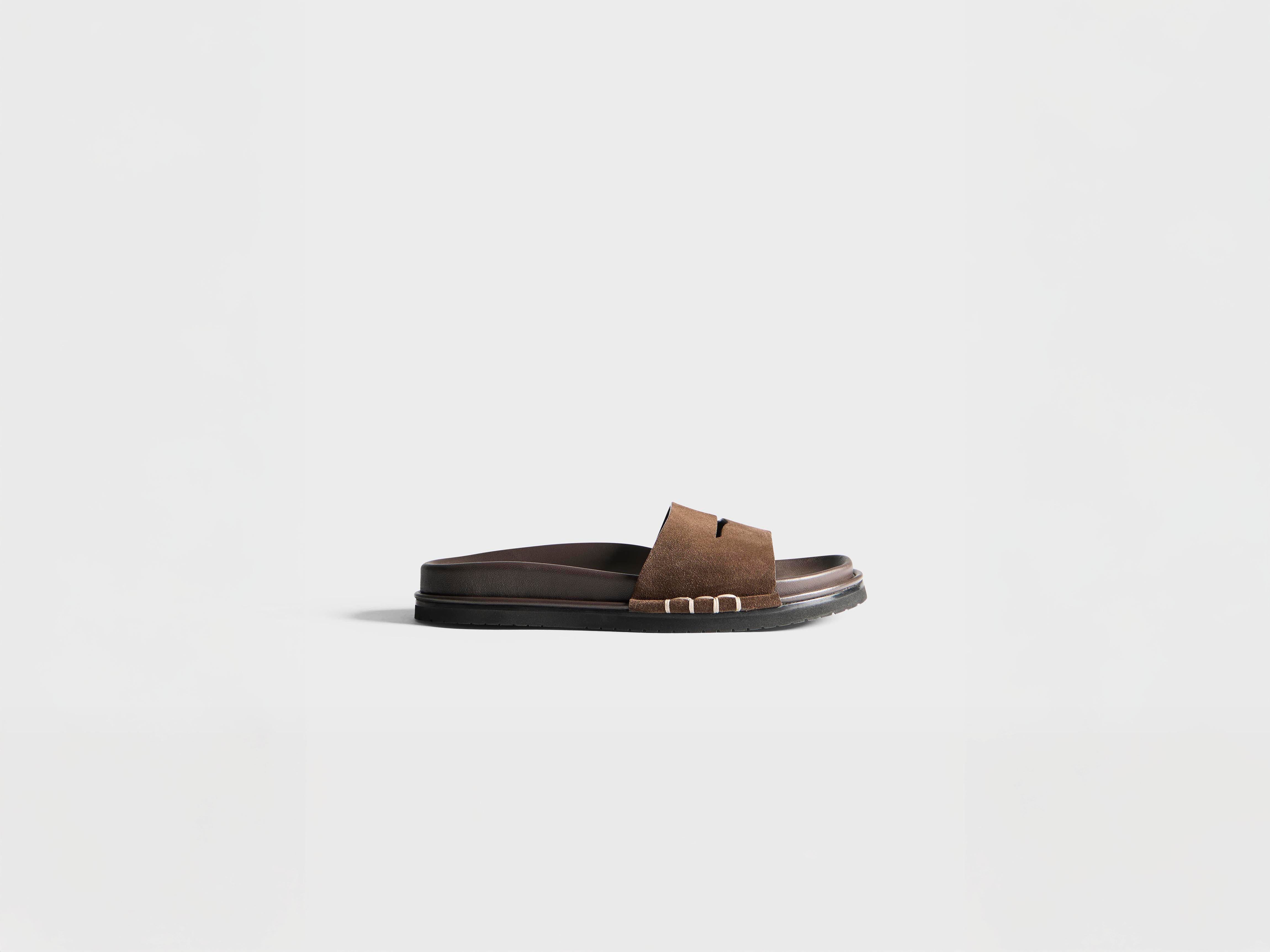 J.W.Anderson Shoes Fussbett Loafer Slides braun Wildleder