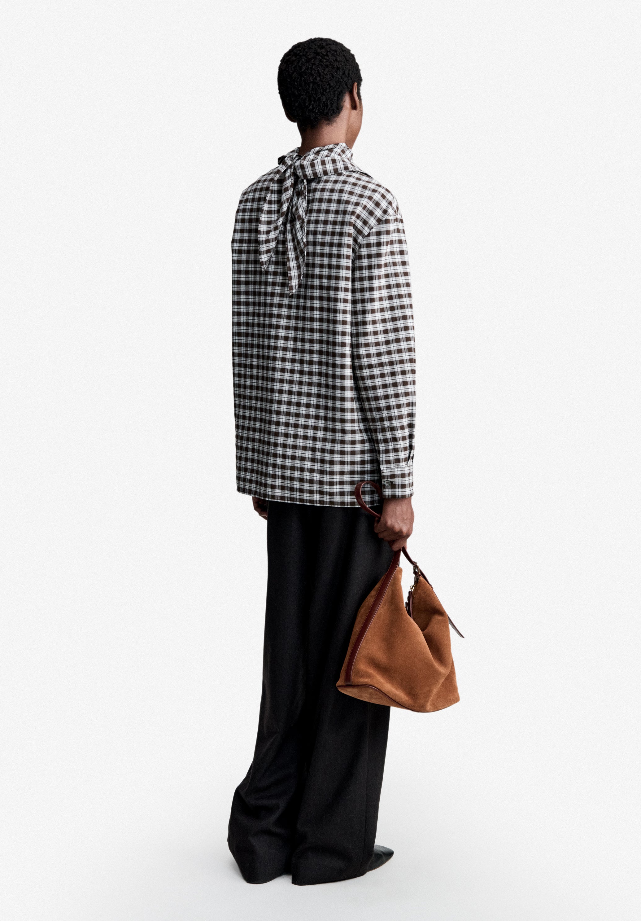 A.P.C. Bluse mit Schluppenkragen Bluse 38 Bio-Baumwolle