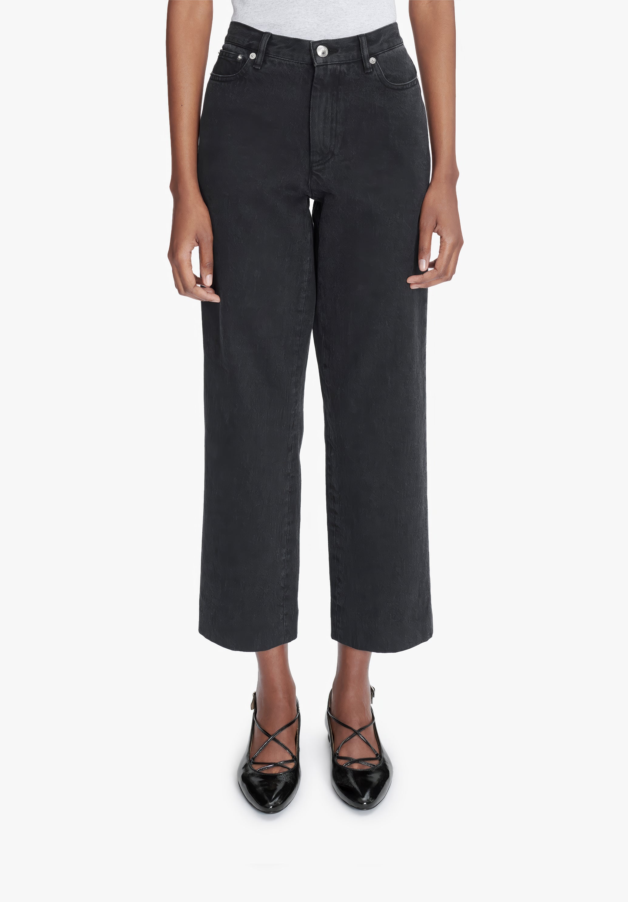 A.P.C. New Sailor Jeans schwarz High Waist 7/8